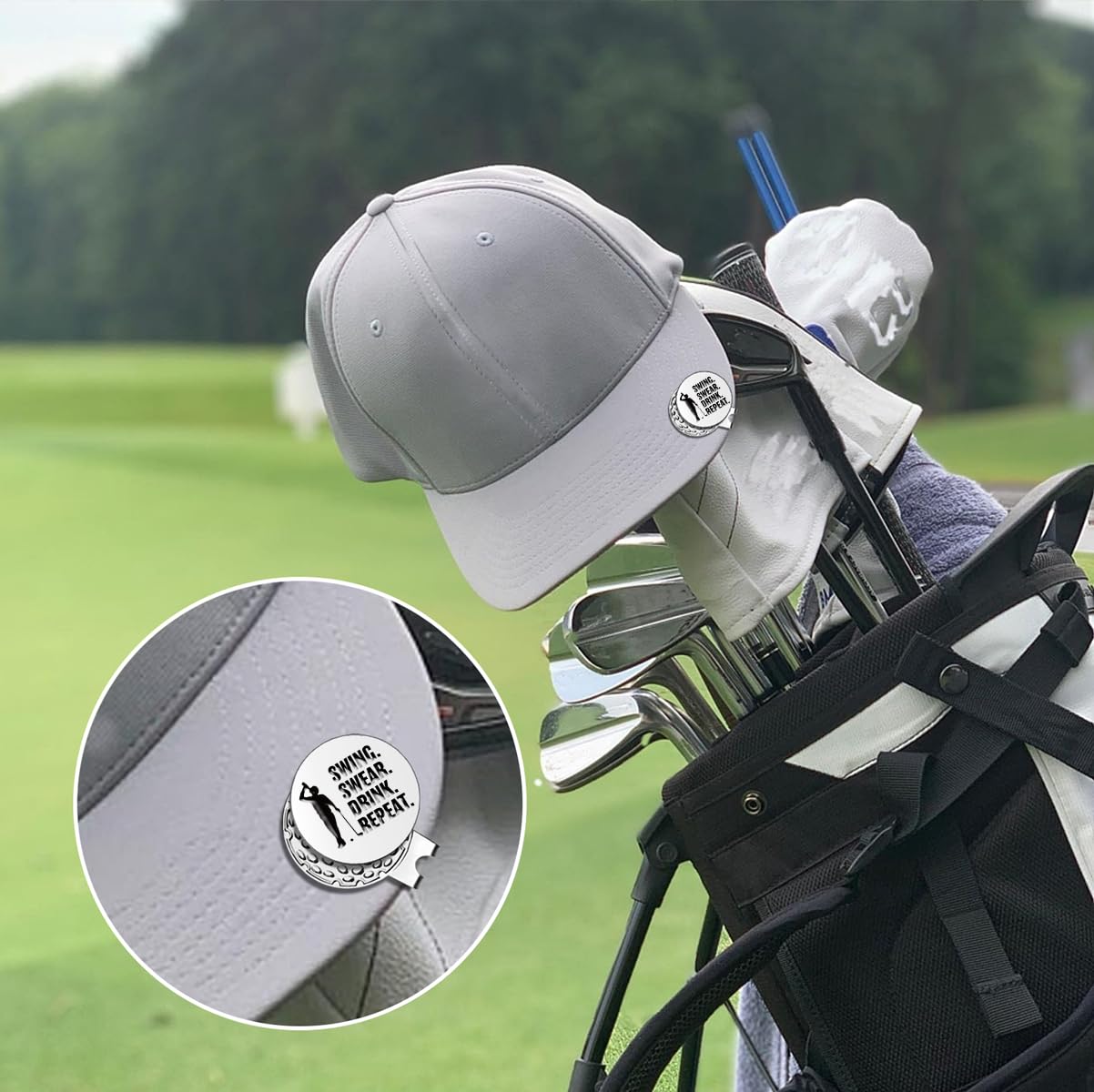Funny Golf Ball Markers with Hat Clip - Premium Golf Accessories for Men - Unique Birthday & Retirement Gifts for Dad, Husband, Grandpa & Golf Enthusiasts - Perfect for Golf Tournaments, Practice Rounds & Casual Play