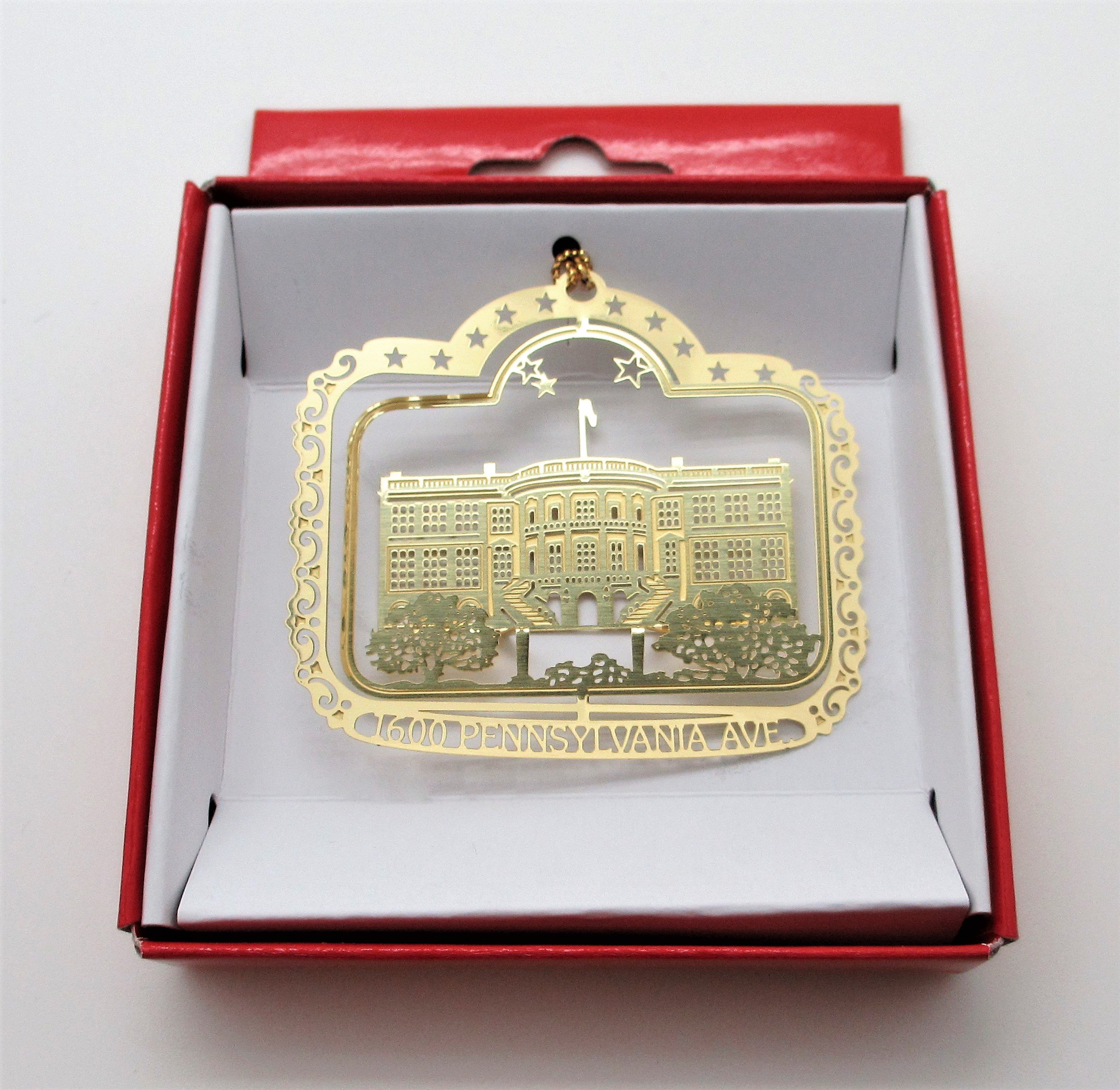 White House Brass Christmas Ornament - Elegant Holiday Souvenir Gift for Collectors & Decorations - Perfect for Tree Decor, Home Display & Festive Gifting