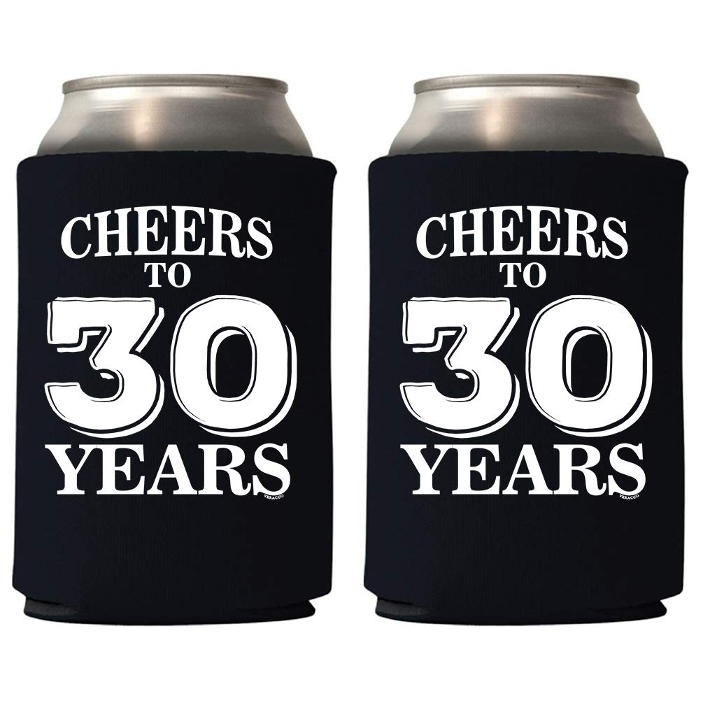30th Birthday Can Coolie Holder - Insulated Beer Can Koozie for 30th Birthday Party Decorations, Cheers to 30 Years Gift Idea - Perfect for Birthday Celebrations, Graduation Parties & Anniversary Events