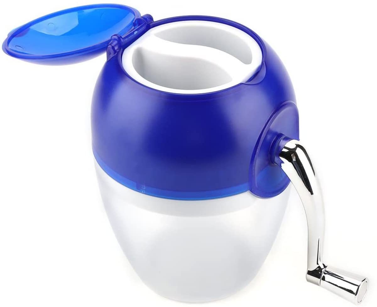 Premium Manual Ice Shaver & Snow Cone Maker - Portable Hand Crank Ice Crusher for Home & Kitchen - Perfect for Summer Drinks, Cocktails, and DIY Dessert Parties