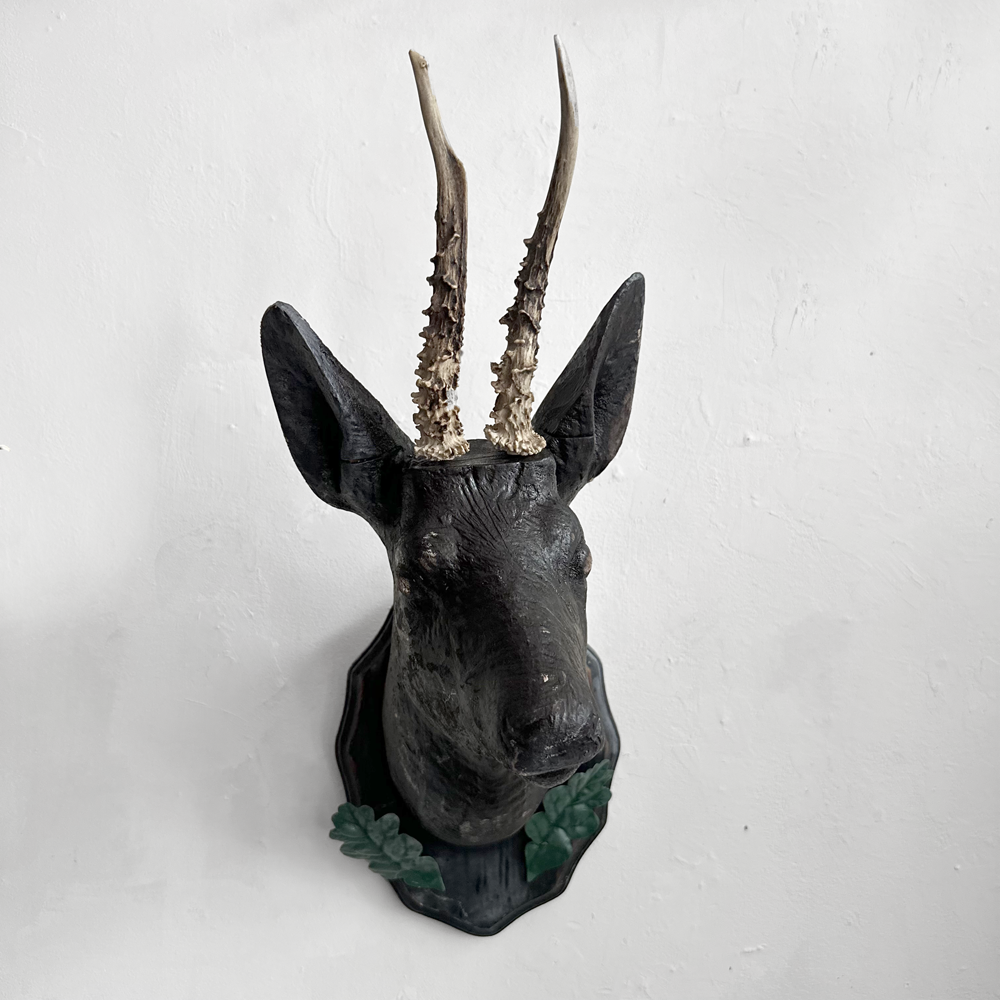 Handmade Black Forest Wood Carved Deer Figurine (#532) - Perfect for Home Decor, Cabin Accents, and Christmas Ornaments