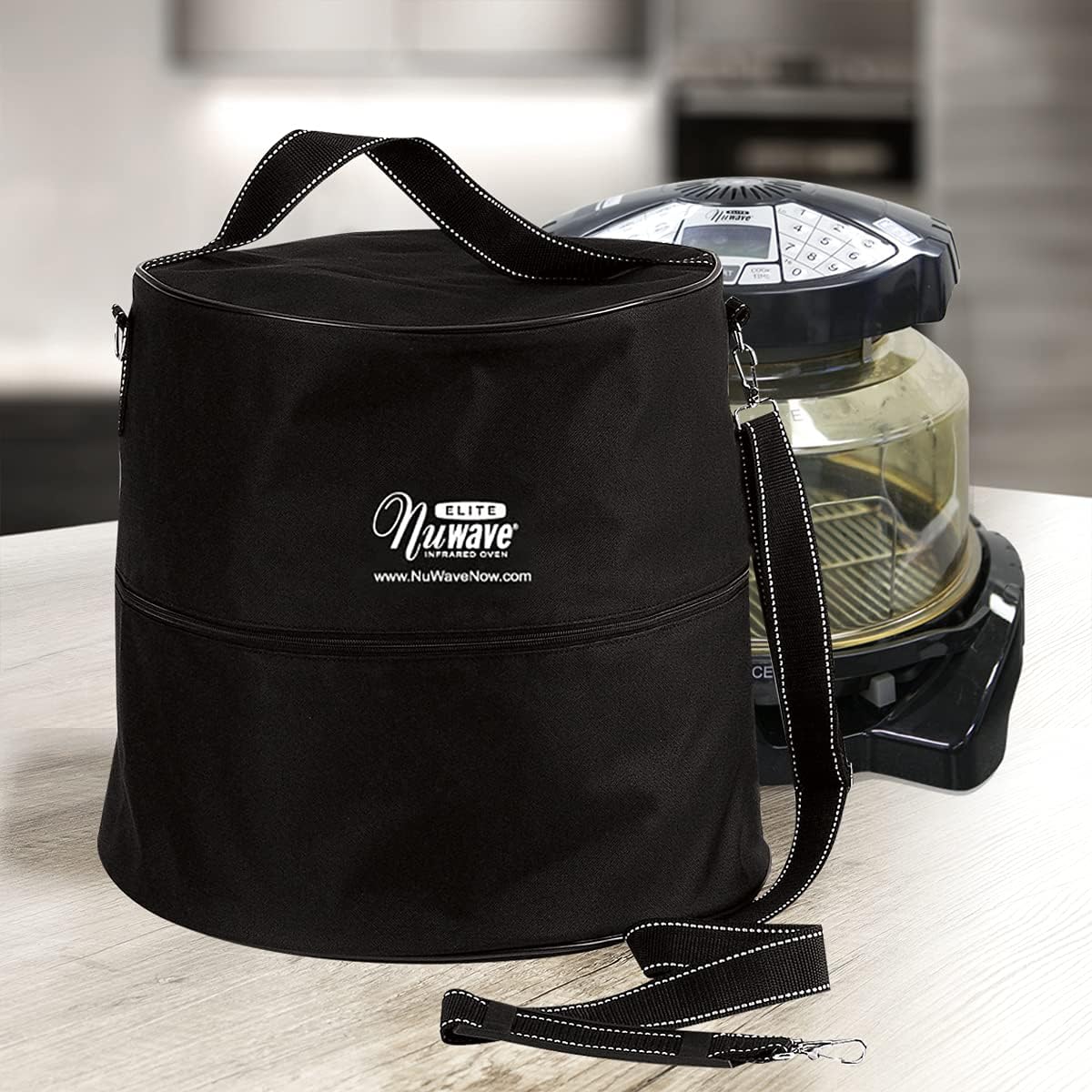 NuWave Elite Carrying Case for Brio Air Fryer, Primo Grill Oven & Nutri-Pot Digital Pressure Cooker - Medium Size, Black - Perfect for Travel, Camping & Kitchen Storage