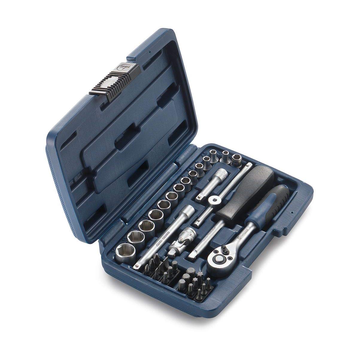 Husqvarna Motorcycles 38-Piece Tool Kit - Premium Motorcycle Repair & Maintenance Tools for DIY Enthusiasts - Perfect for Garage, Roadside, and Track Use