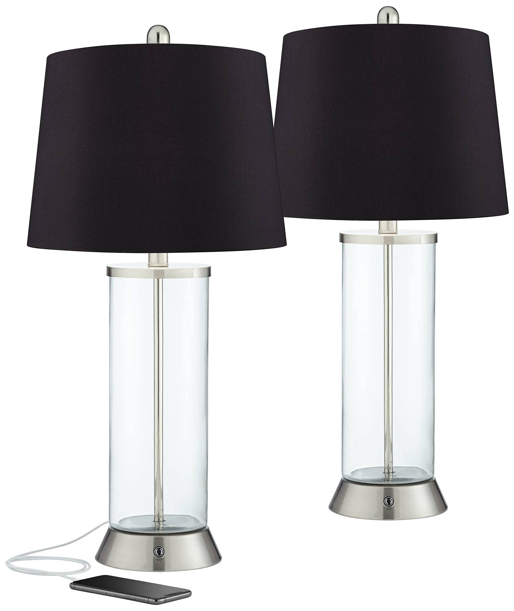 Watkin Modern Contemporary Table Lamps Set of 2 - 27.5