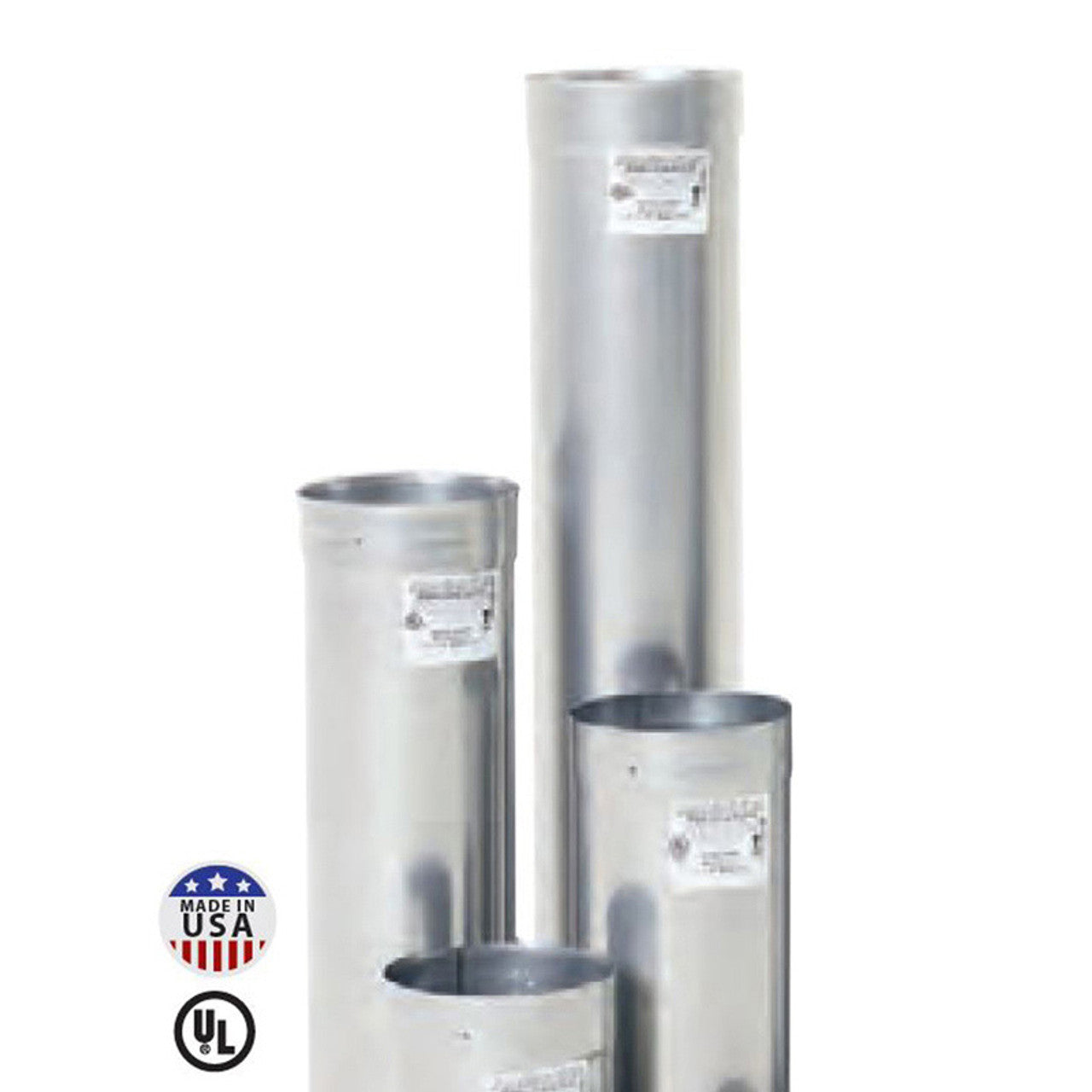 3 X 12 Rhino Rigid 304L Alloy Stainless Steel Pre-Cut Chimney Liner RL304-0312 - Perfect for Wood Stove, Fireplace & Heating System Venting