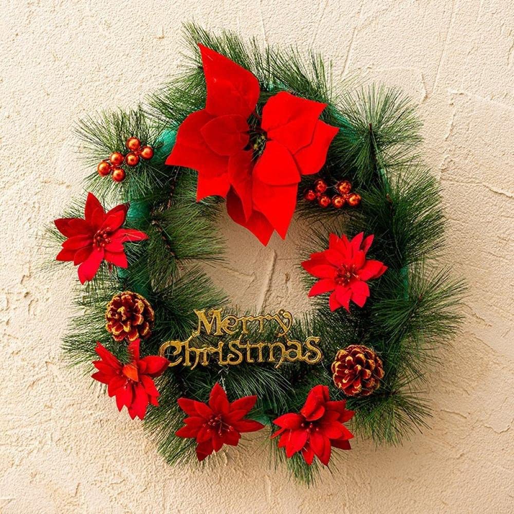 Sonze Artificial Christmas Wreath - 40cm Front Door Decoration, Holiday Garland Pendant for Thanksgiving & Christmas Decor - Perfect for Home, Office & Seasonal Festive Decorations