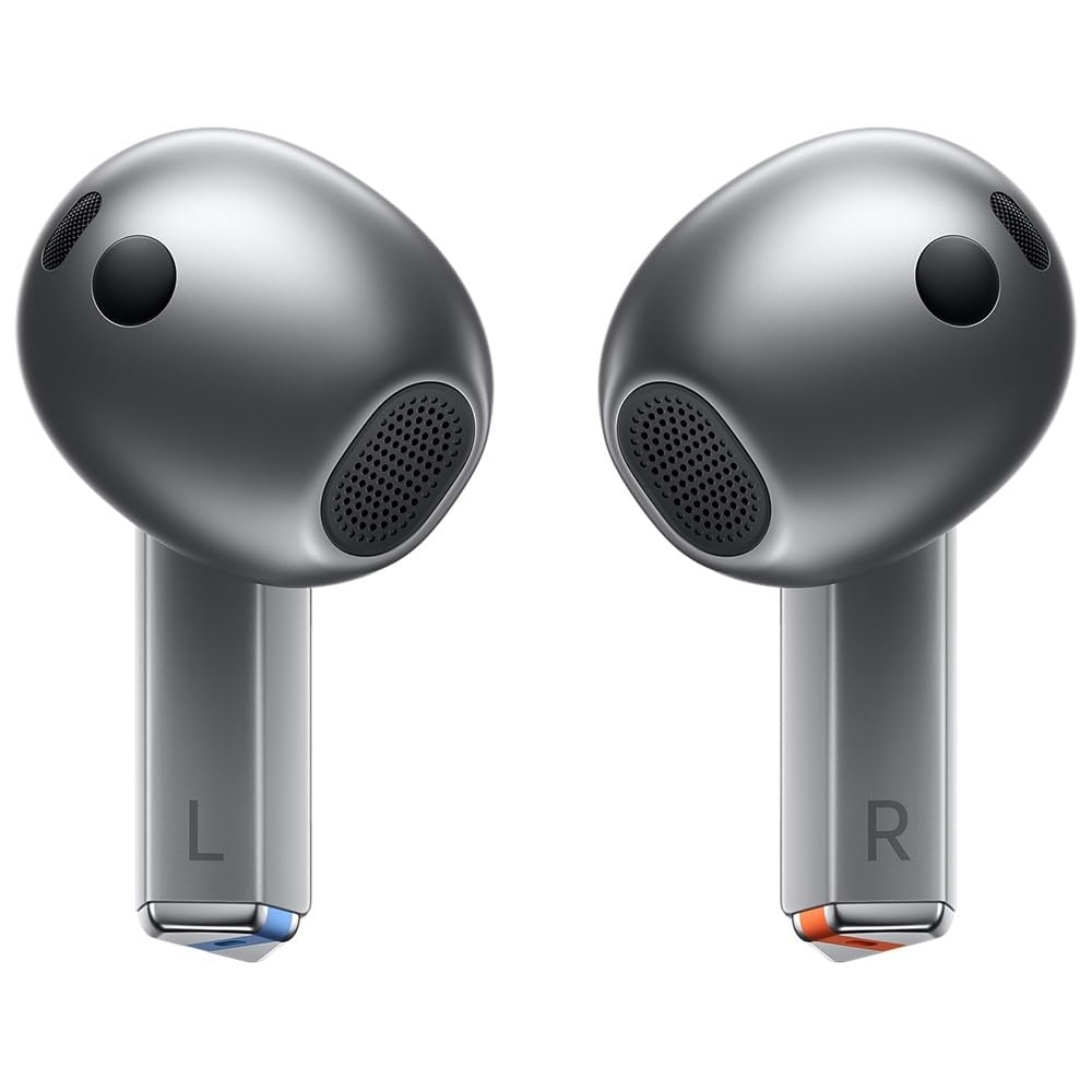 SAMSUNG Galaxy Buds 3 AI True Wireless Bluetooth Earbuds with Active Noise Cancellation, 360 Audio & Real-Time Interpreter | Open Type Fit, Touch Control | Silver (Renewed US Version) - Perfect for Workouts, Commuting & Travel