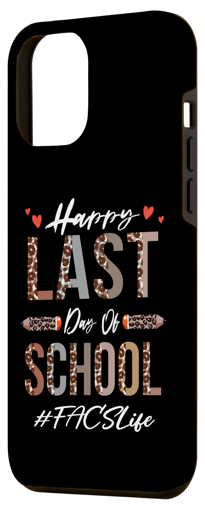 iPhone 12 Pro Max Case - Funny Leopard Design for Last Day of School & Summer - Shockproof Protective Cover for Daily Use, Travel & Outdoor Activities
