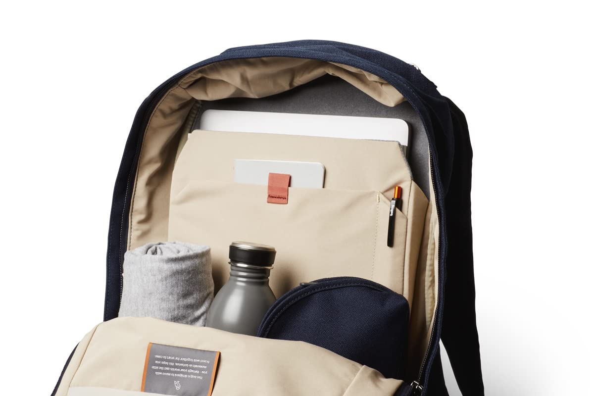 Bellroy Classic Backpack Second Edition 20L - Water-Resistant Laptop Backpack for 15 Inch Computers, Travel & Work - Navy Blue (Perfect for Commuting, Business Trips & College)