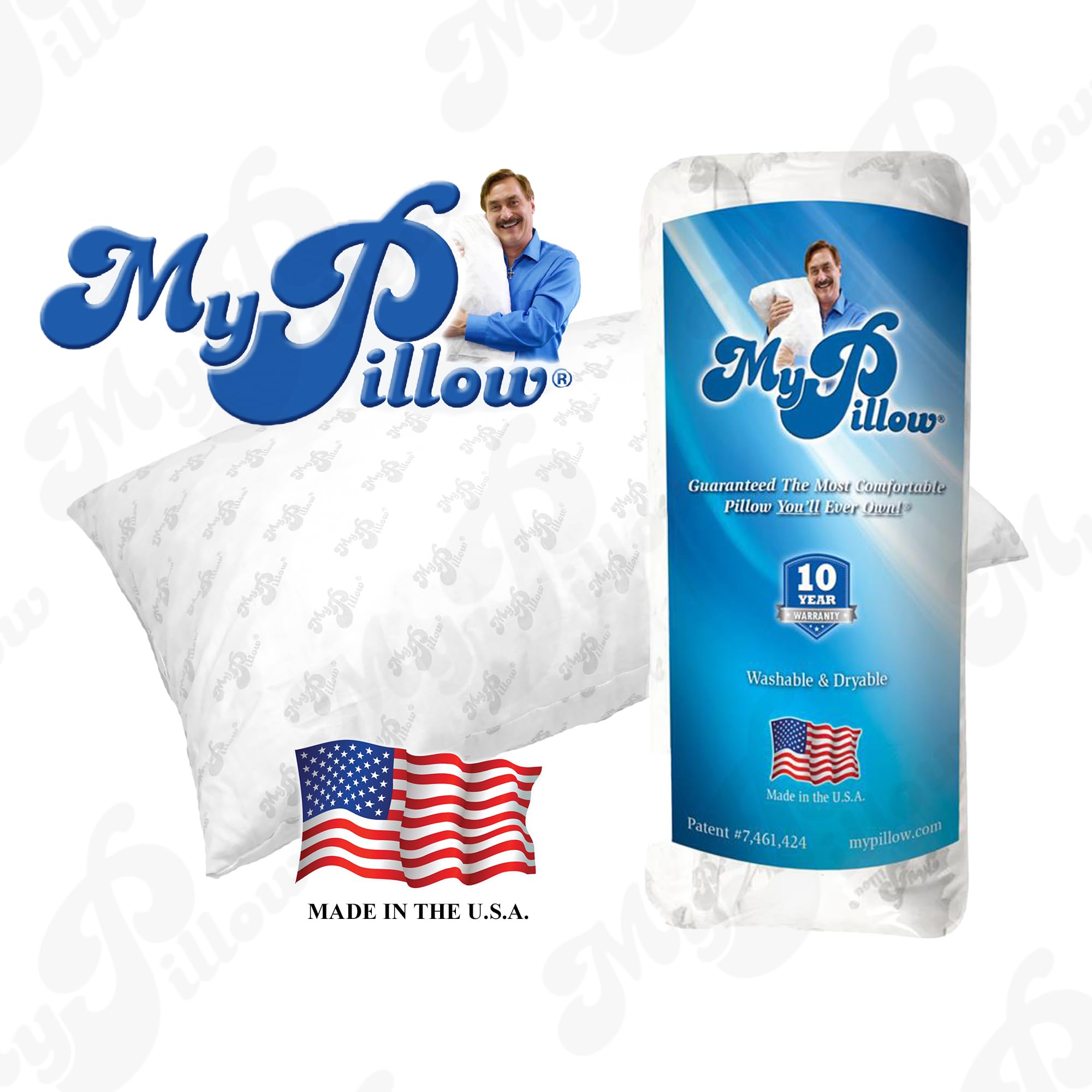 MyPillow Classic King Size Bed Pillows Set of 2 - Firm Support for Back, Stomach & Side Sleepers - Premium Bedding for Comfortable Sleep - Perfect for Home, Hotel & Travel Use