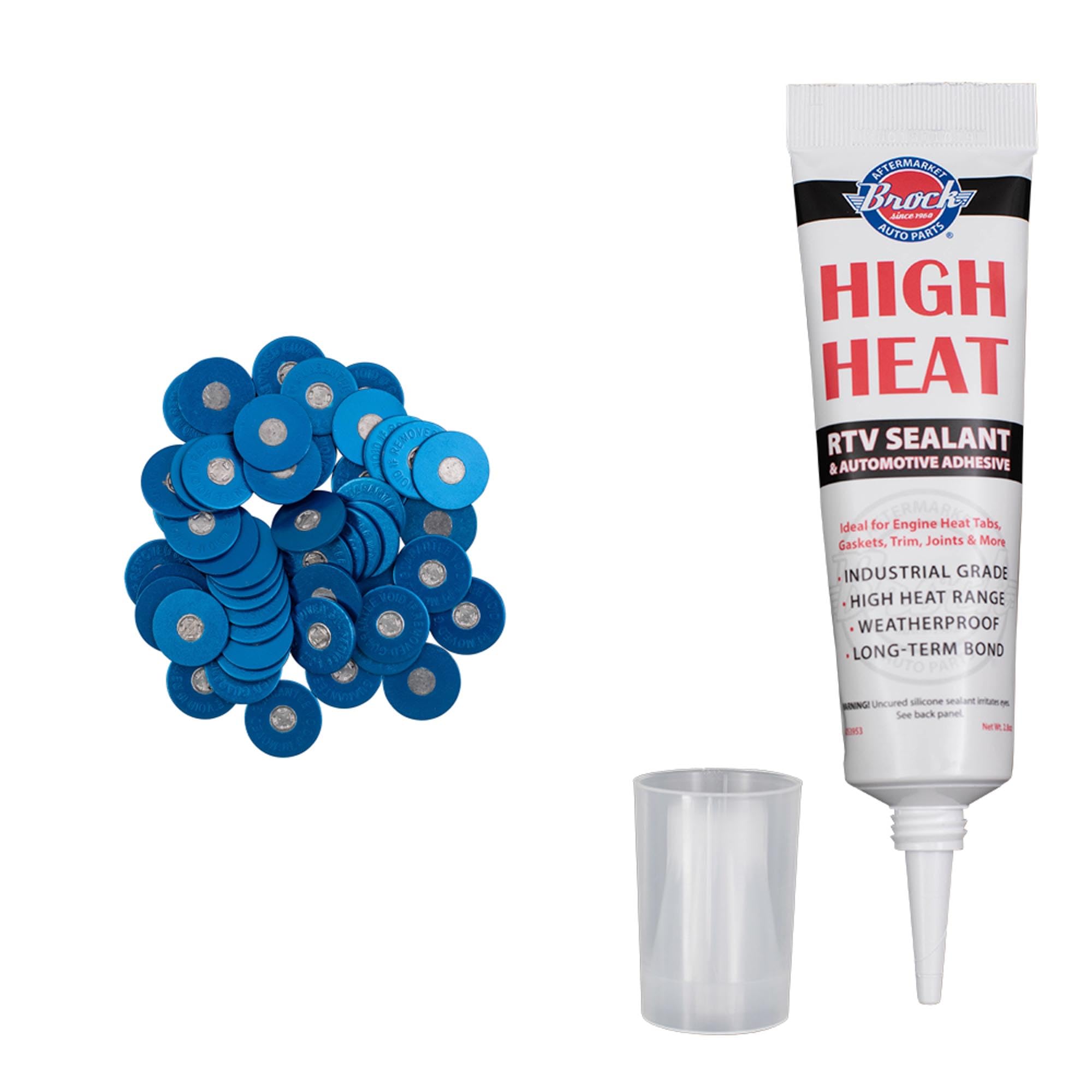 Brock Marine Engine Heat Tabs with High-Temperature Adhesive - 195-200°F/90-93°C Melting Point - 100 Count per Tube - Accurate Temperature Monitoring for Marine Engines, Boilers, and Industrial Equipment