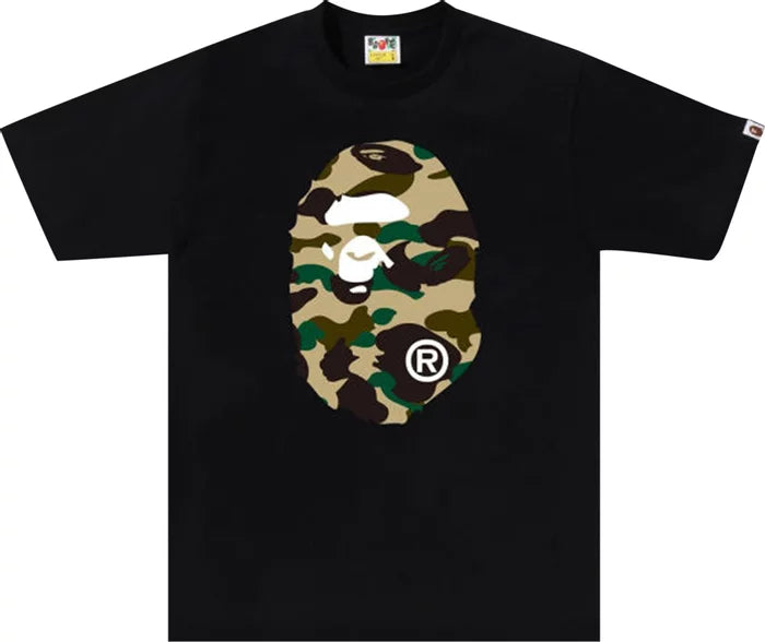 BAPE 1st Camo Big Ape Head T-Shirt - Black & Yellow Streetwear Hip-Hop Fashion for Men | Perfect for Casual Wear, Street Style & Urban Outfits