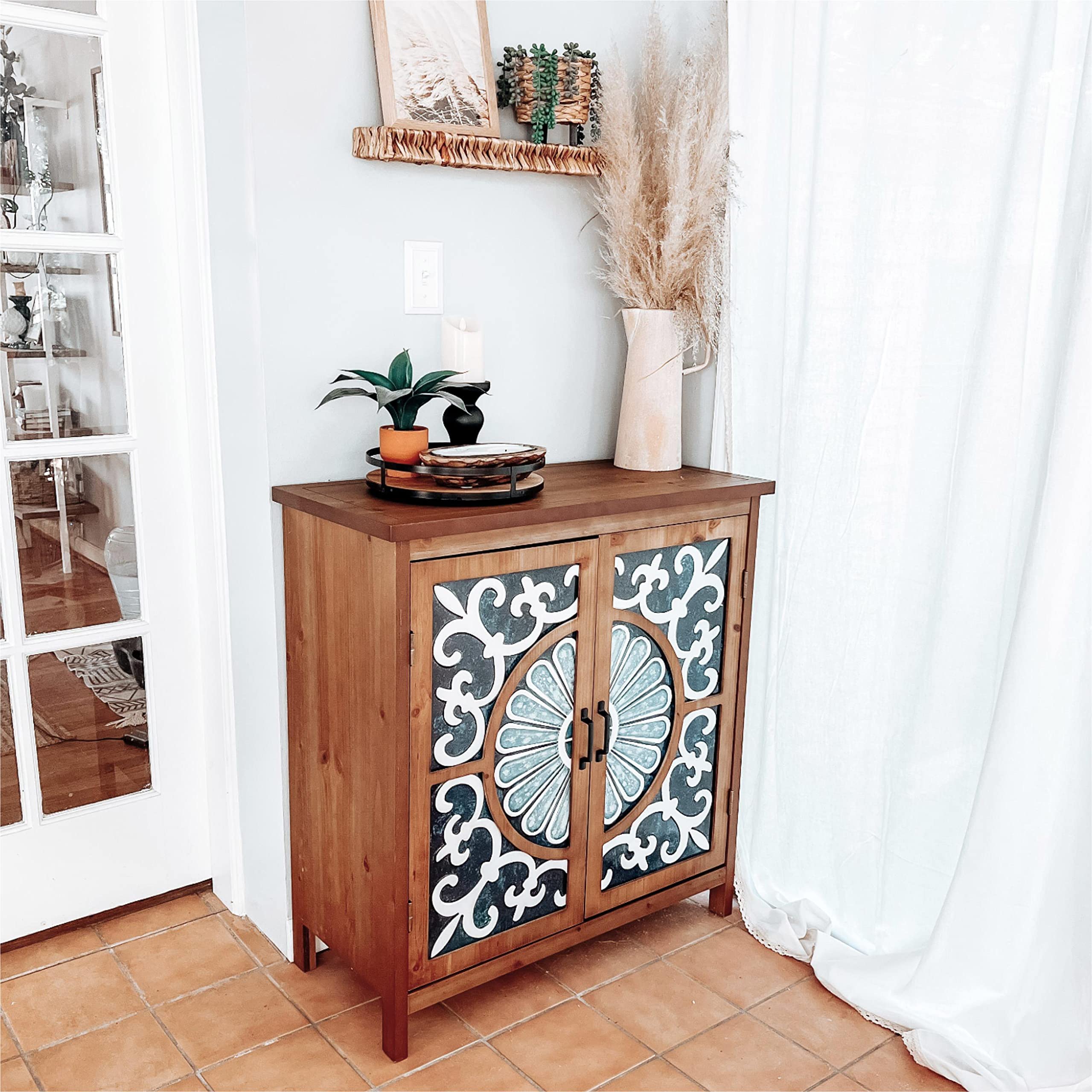 PHI VILLA Accent Cabinet with Doors - Modern Sideboard Buffet Cabinet for Living Room Storage, Entryway Hallway Organizer, Farmhouse Style Home Decor Furniture for Dining Room & Bedroom
