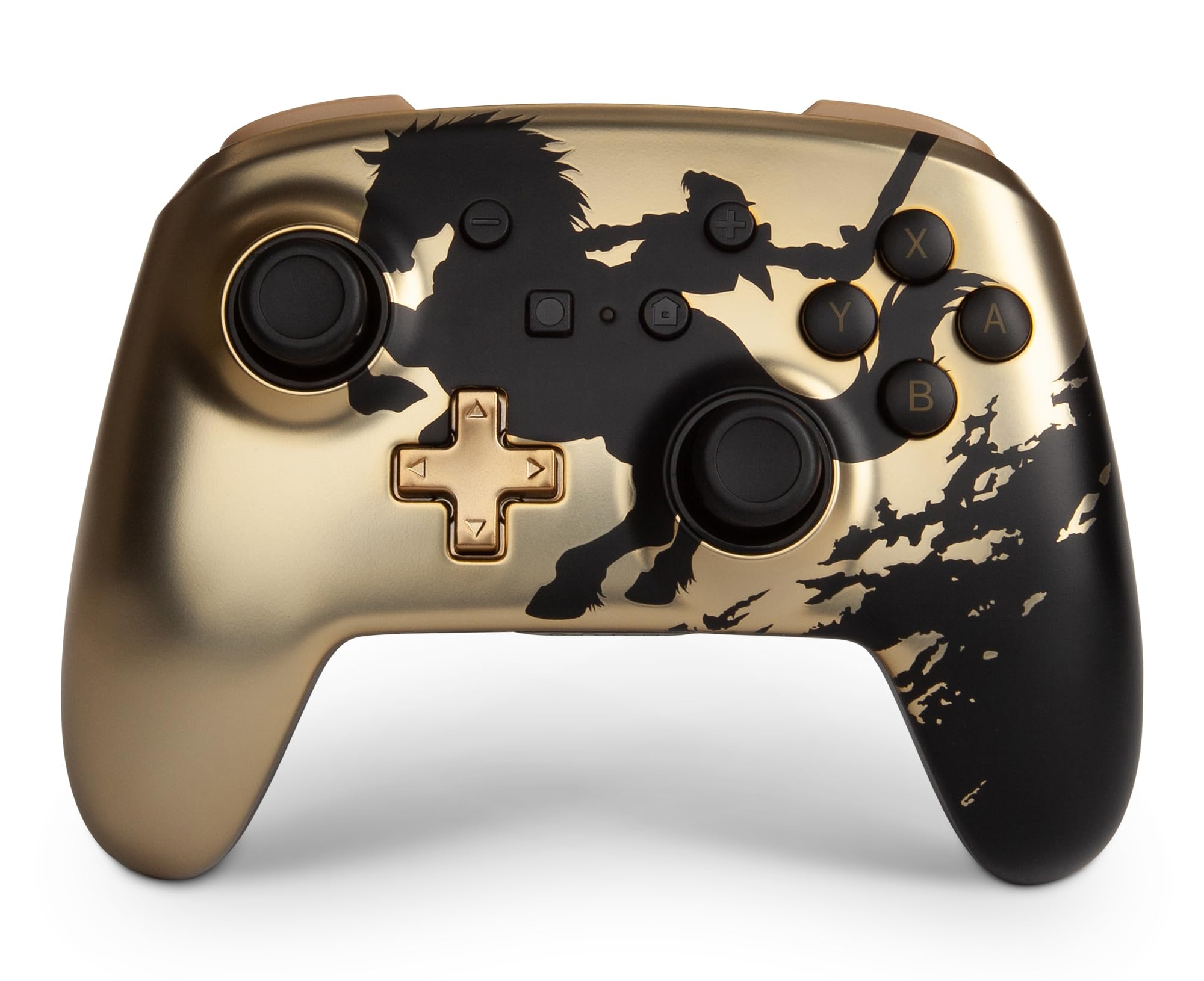 PowerA Enhanced Wireless Bluetooth Controller for Nintendo Switch - Compatible with Switch OLED & Lite Models, Gold Rider Edition | Ergonomic Gamepad for Gaming at Home or On-The-Go