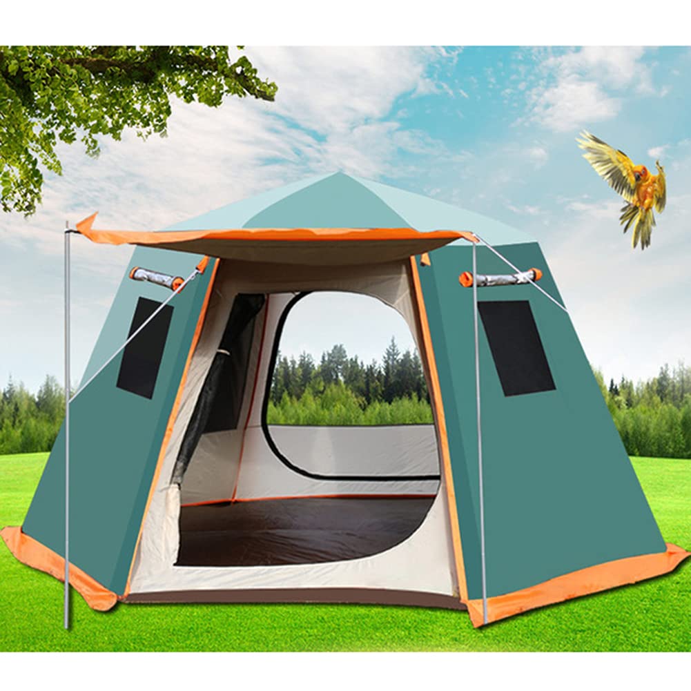 Pop Up Beach Tent for 3-8 People - Portable Sun Shelter for Camping, Hiking & Backpacking - Easy Setup Family Tent for Outdoor Adventures, Picnics & Beach Days