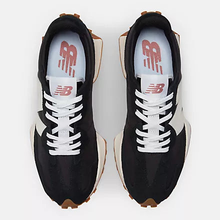 327 Sneaker for Men & Women - Black, White & Mineral Red Colorways - Comfortable Casual Running Shoes for Walking, Gym & Everyday Wear