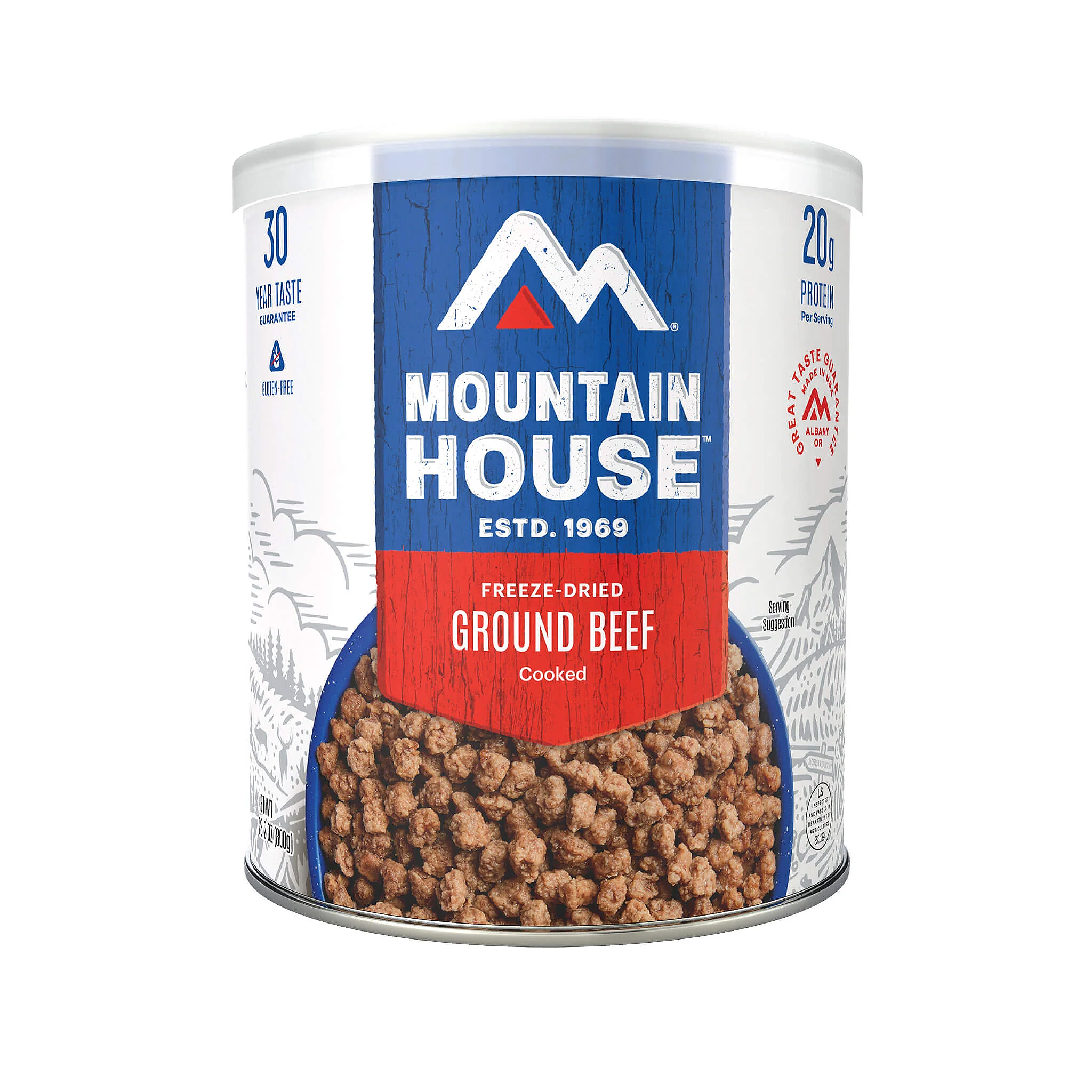 Mountain House Freeze Dried Ground Beef - 10 Can (Long Shelf Life) - Perfect for Camping, Emergency Food Storage & Survival Kits