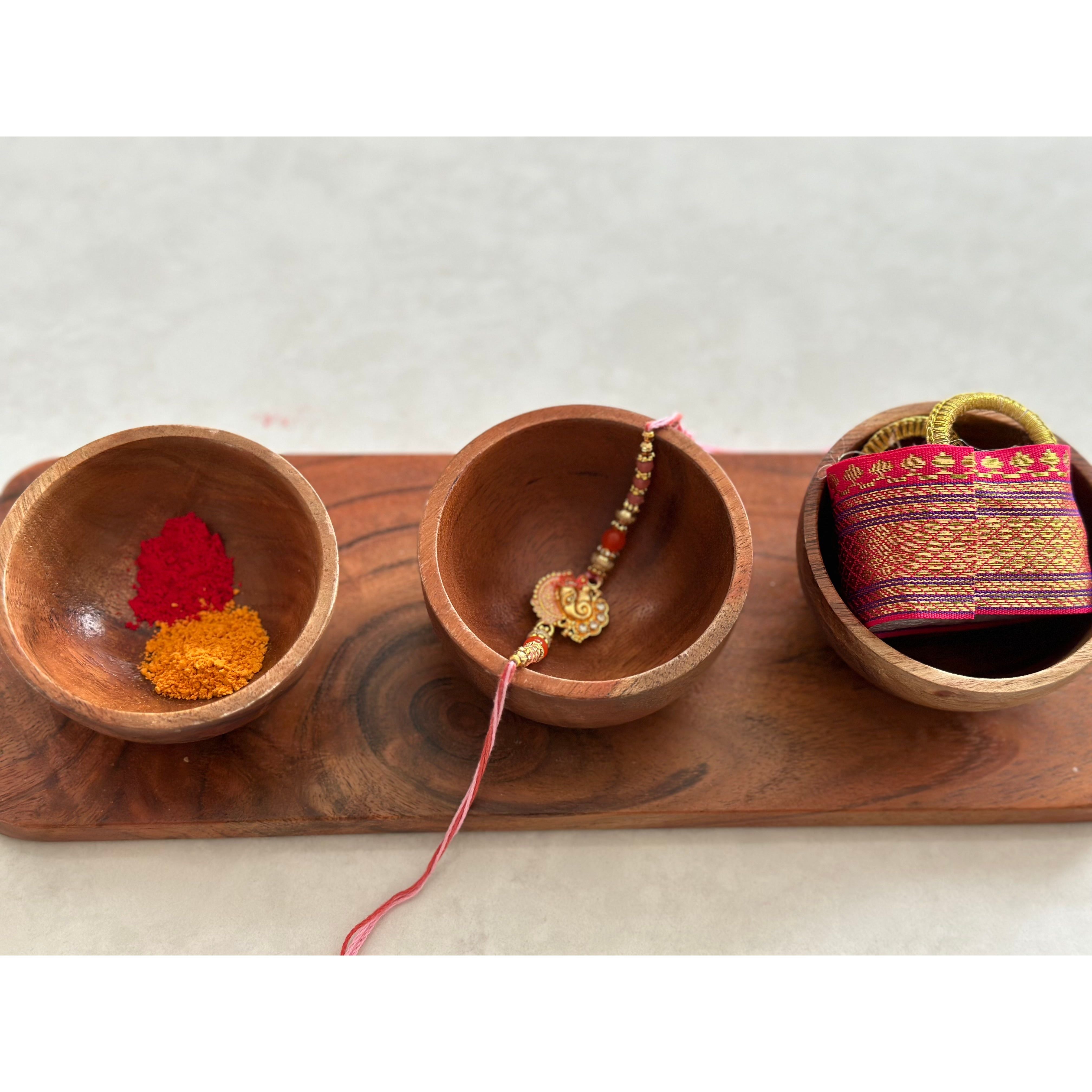 Beautiful Ganesha Rakhi with White Stones - Traditional Indian Bracelet for Raksha Bandhan, Brother's Day & Festive Celebrations