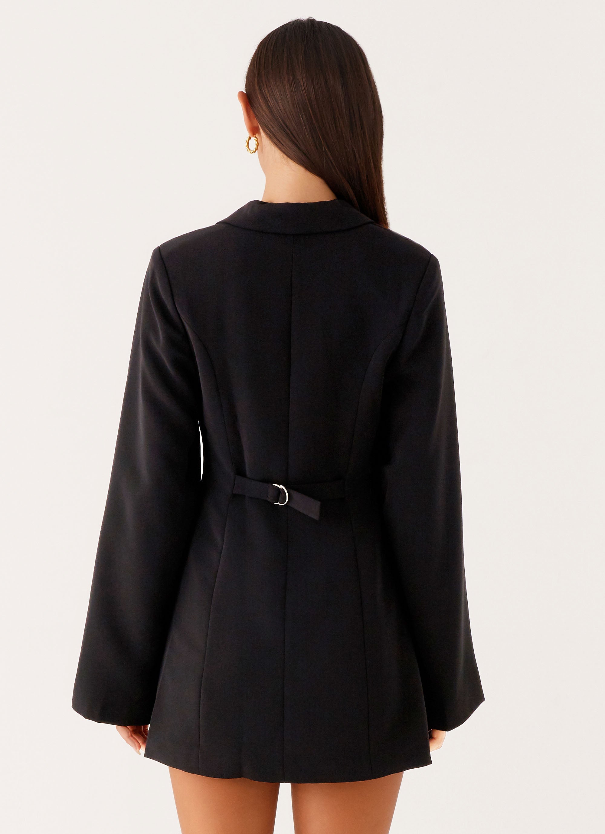 Albi Fitted Blazer Mini Dress for Women - Slim Tailored Black Blazer Dress for Office, Party & Cocktail Events | Elegant Workwear & Night Out Outfit