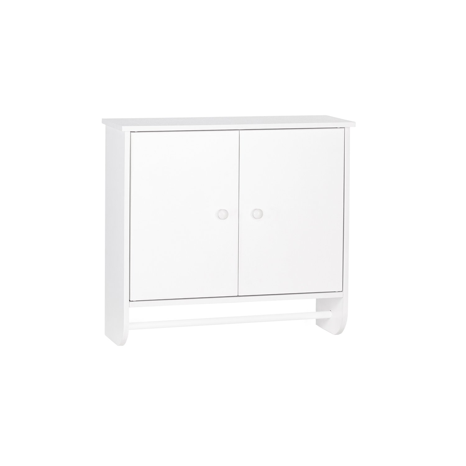 White Medford Wall Cabinet - Two-Door Storage for Kitchen & Bathroom