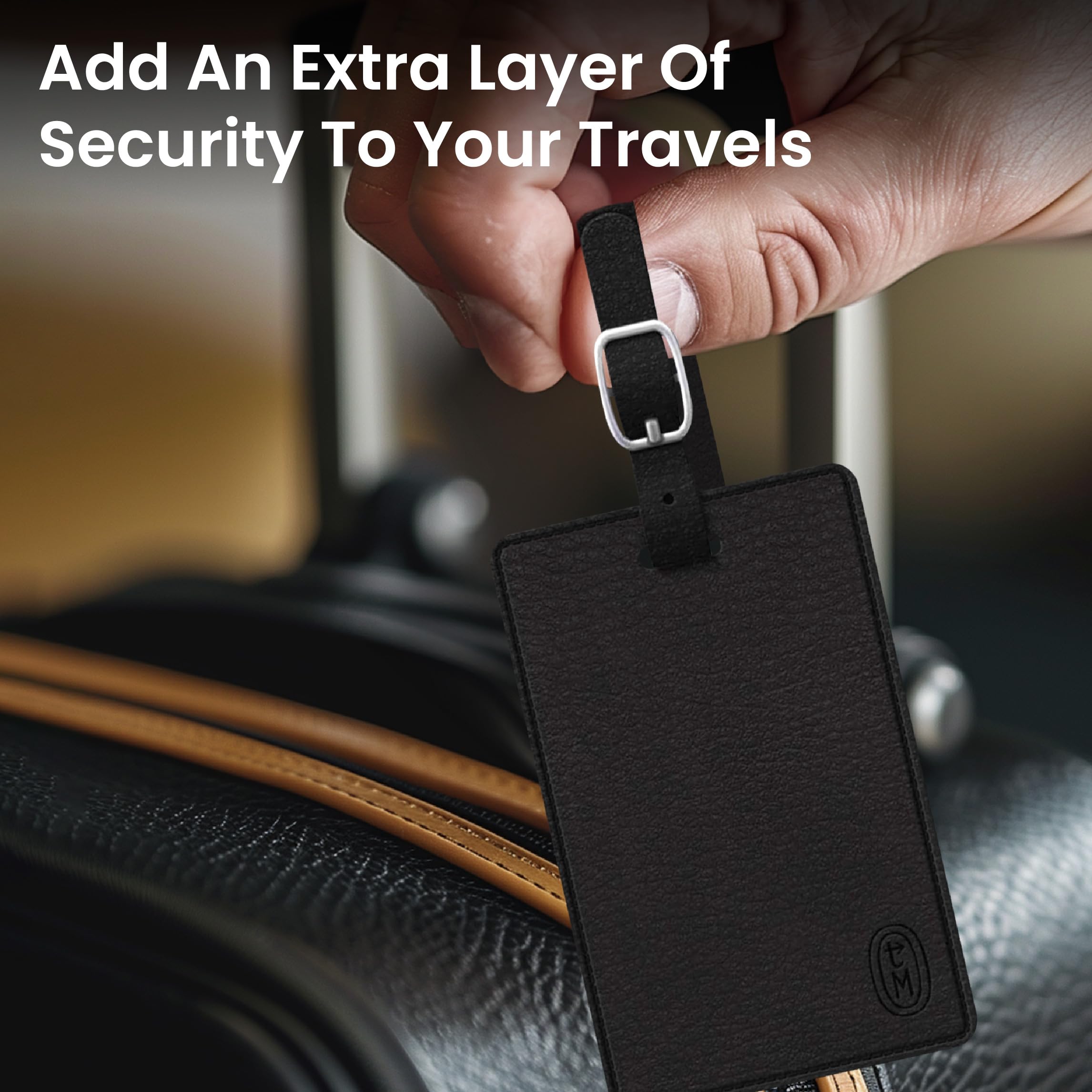OTM Essentials Daemen University Faux Leather Luggage Tag - Durable Travel ID Tag with Adjustable Strap & Card Holder - Perfect for Suitcases, Backpacks & Travel Bags - College Alumni Gift Idea