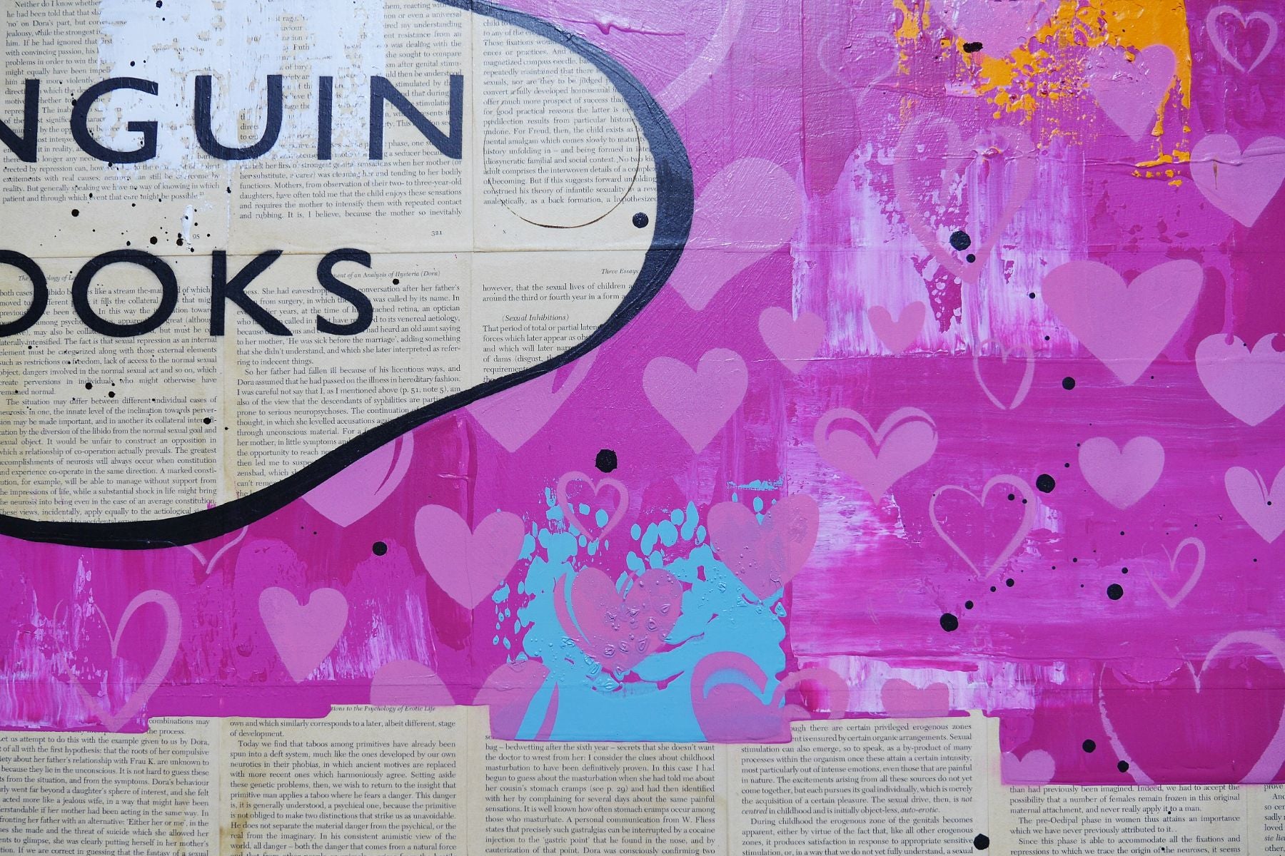 Be Kind to Yourself 140cm x 100cm Urban Pop Art Painting - Perfect for Kitchen Decor, Book Club Gifts & Modern Home Wall Art