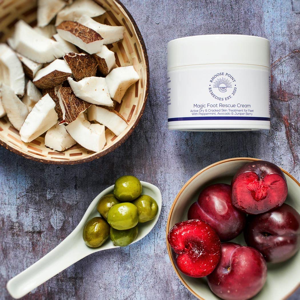 Vegan Foot Cream for Dry Cracked Heels - 100g Intensive Moisturizing Treatment with Cooling Peppermint | Softens Rough Skin & Prevents Cracks | Perfect for Daily Foot Care, Post-Pedicure Recovery & Winter Skin Protection