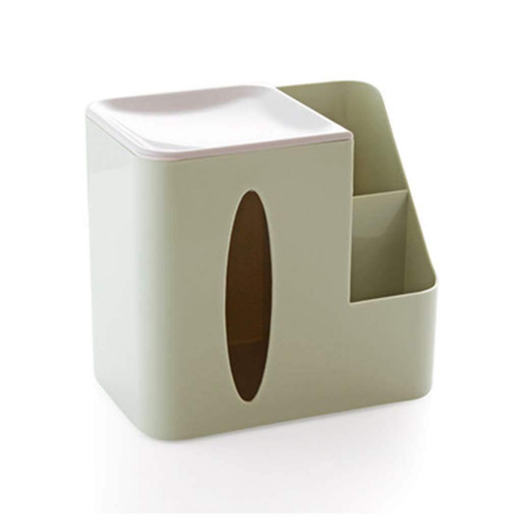 QIMO Multifunctional Tissue Box Cover & Storage Organizer - Stylish Vanity Countertop Holder for Bathroom, Bedroom, Desk & Nightstand - Perfect for Makeup, Jewelry & Small Essentials - Ideal for Home & Office Organization