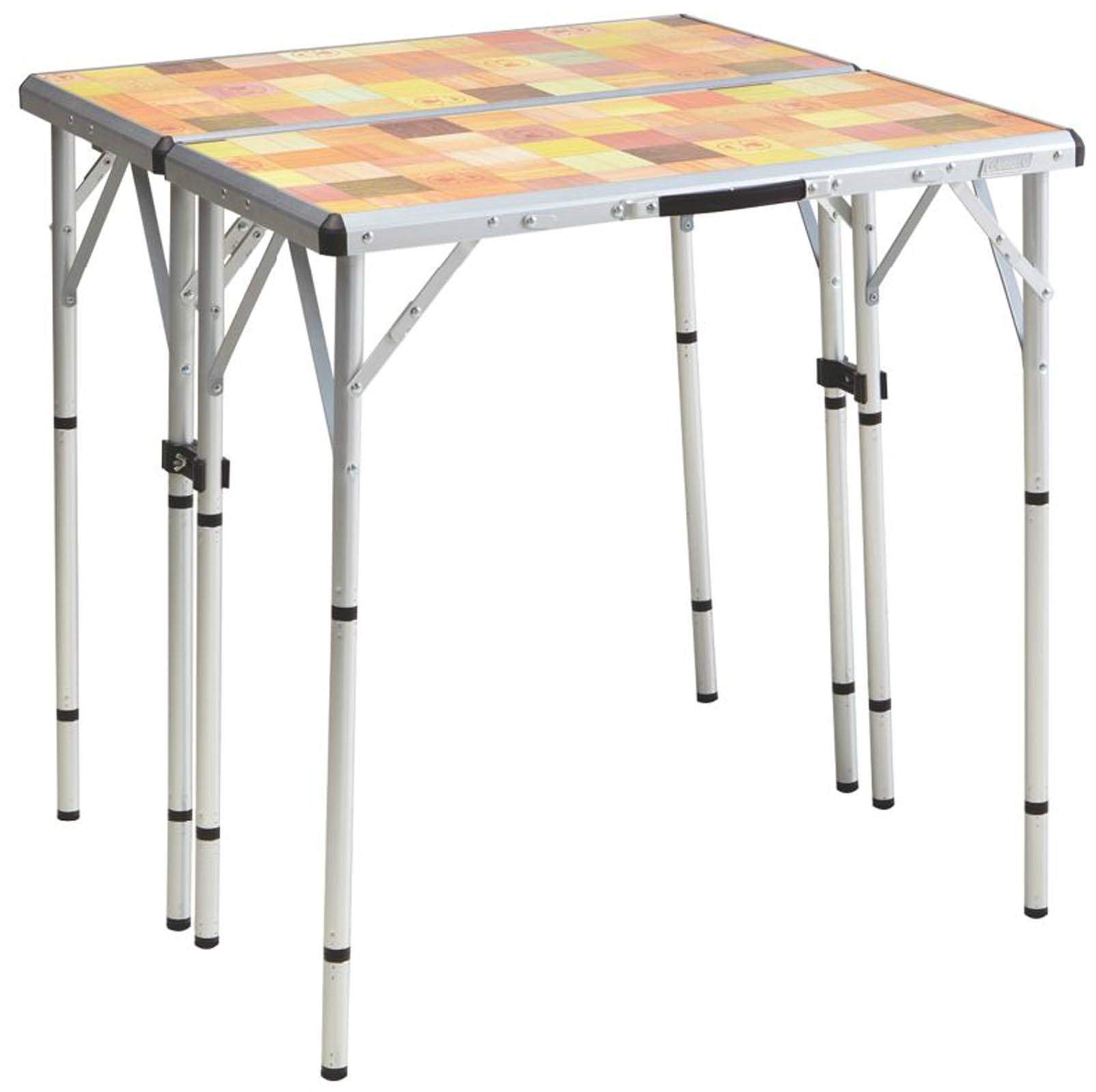 Coleman Pack-Away 4-in-1 Folding Camping Table - Lightweight Portable Outdoor Table with 3 Height Adjustments, Leveling Feet & Secure Brackets - Perfect for Camping, Picnics, Tailgating, Backyard BBQs & Outdoor Adventures