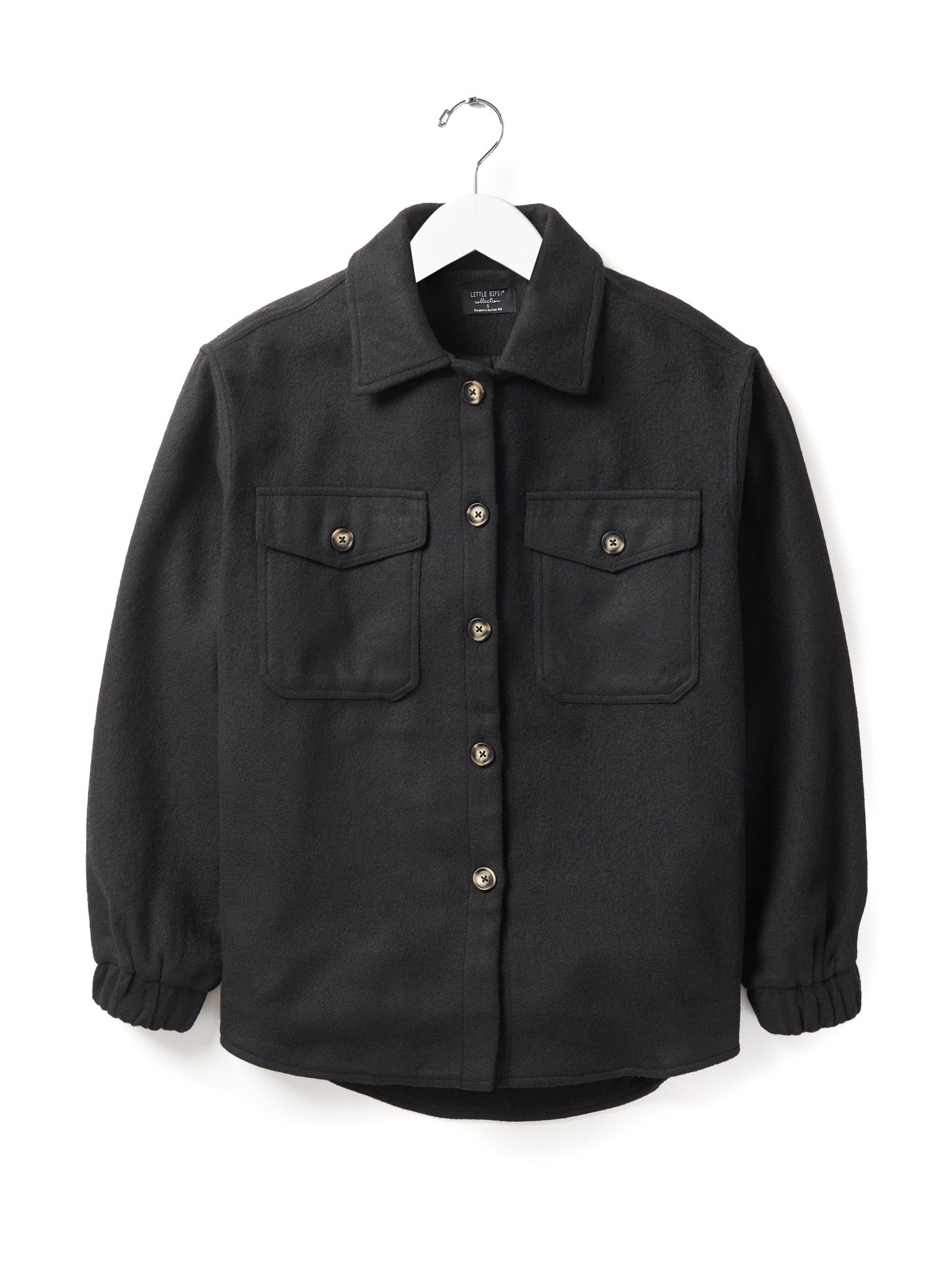Stylish Black Shacket for Adults - Perfect for Casual Outfits, Layering & Outdoor Adventures