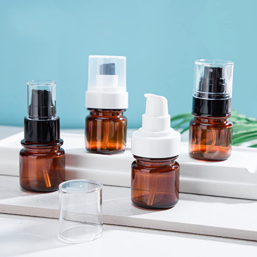 FOMIYES 1 Set Amber Glass Spray Bottles - Travel Size Perfume & Lotion Bottles with Pump for Cosmetics, Essential Oils, DIY Skincare - Perfect for Home, Salon, Travel & Gift Packaging