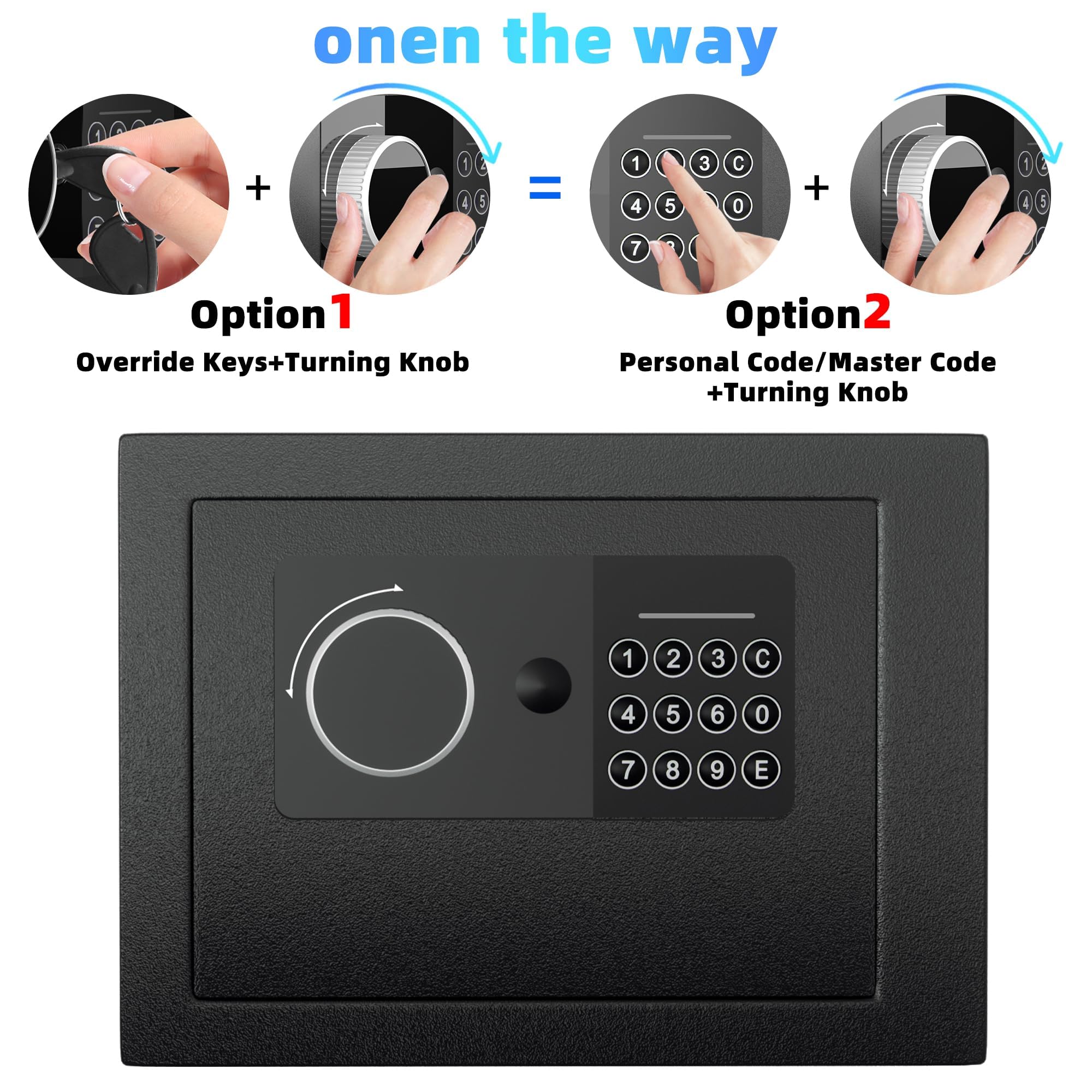 Digital Electronic Money Safe Box - 4.6L Alloy Steel Security Wall Safe with Smart Alarm System, High Security Compact Home Safe Cabinet | Fireproof & Theft Proof for Cash, Jewelry, Documents | Ideal for Bedroom, Office, Closet Storage