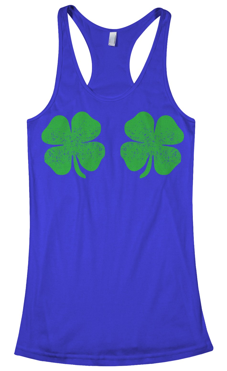 Threadrock Women's Four Leaf Clover Bikini Racerback Tank Top - Sexy Workout & Beachwear for Yoga, Swimming & Summer Vacation