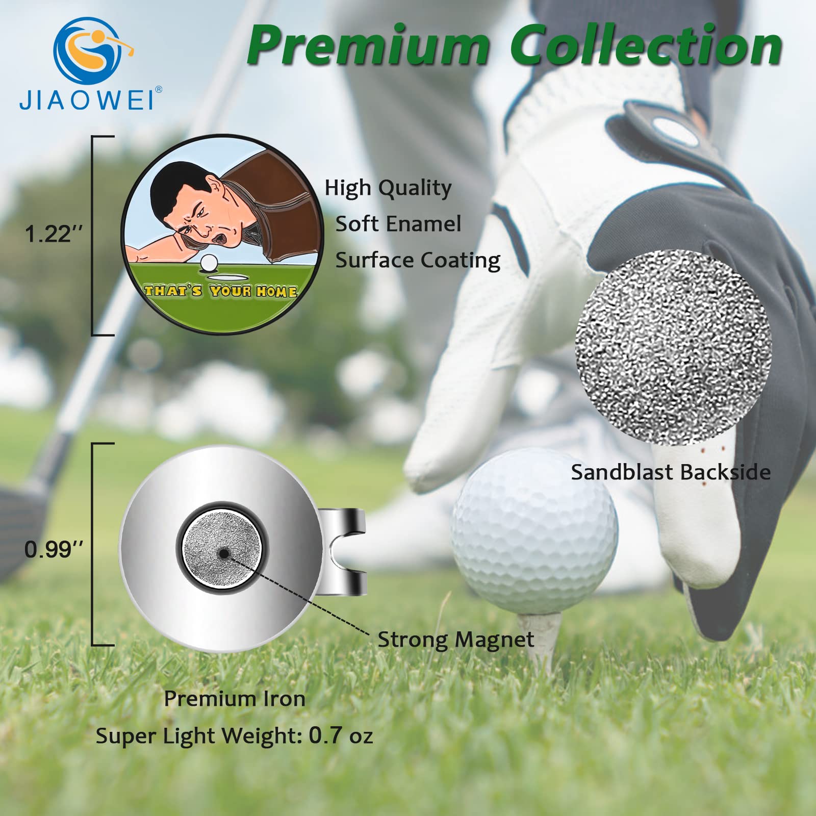 **Magnetic Golf Ball Marker with Hat Clip - Funny & Unique Golf Accessories for Men & Women - Perfect Gift for Golf Lovers - Ideal for Tournaments, Practice & Casual Play**