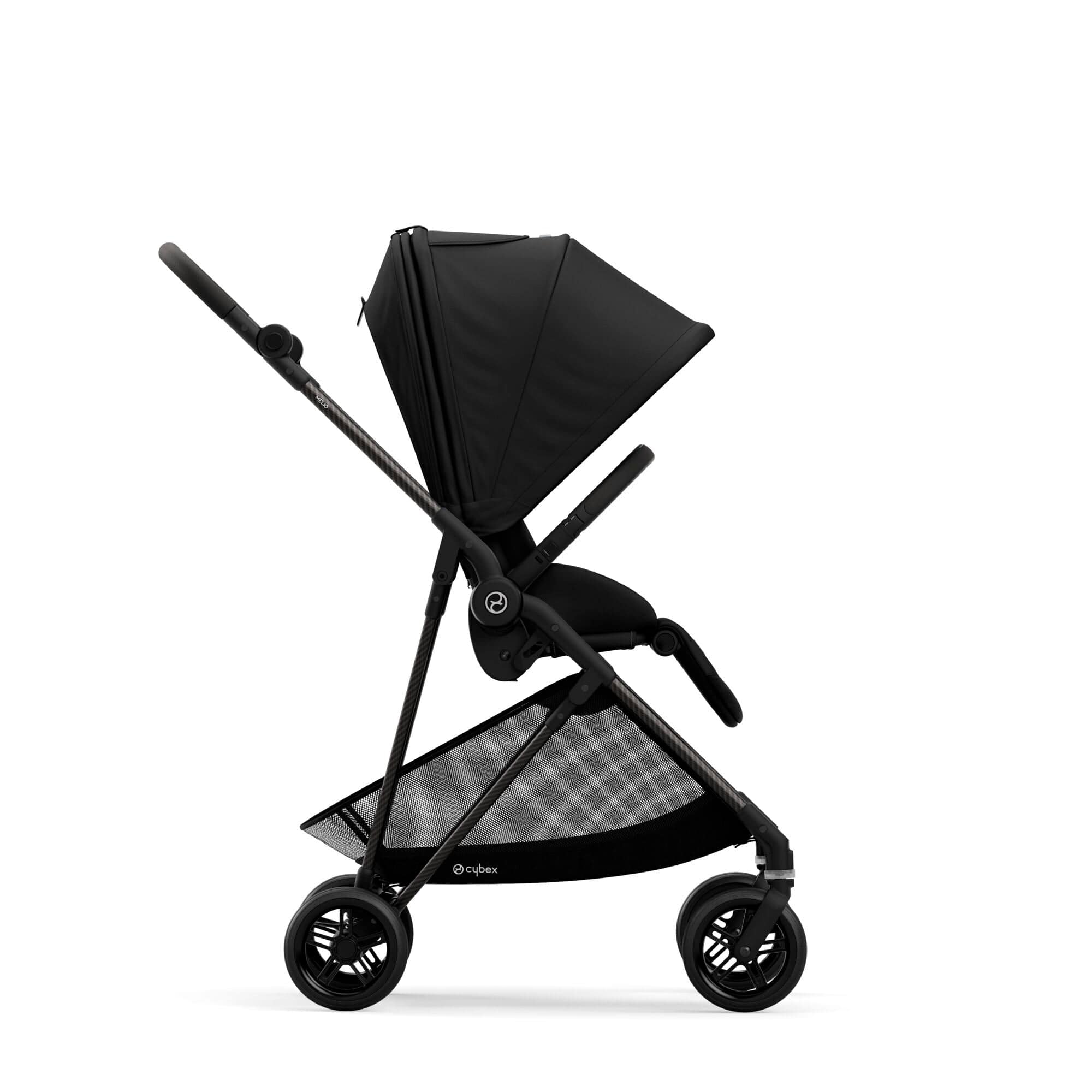 Cybex Melio Carbon 2.0 Lightweight Stroller - Deep Black | Premium Compact Baby Stroller for Urban Travel & Outdoor Adventures