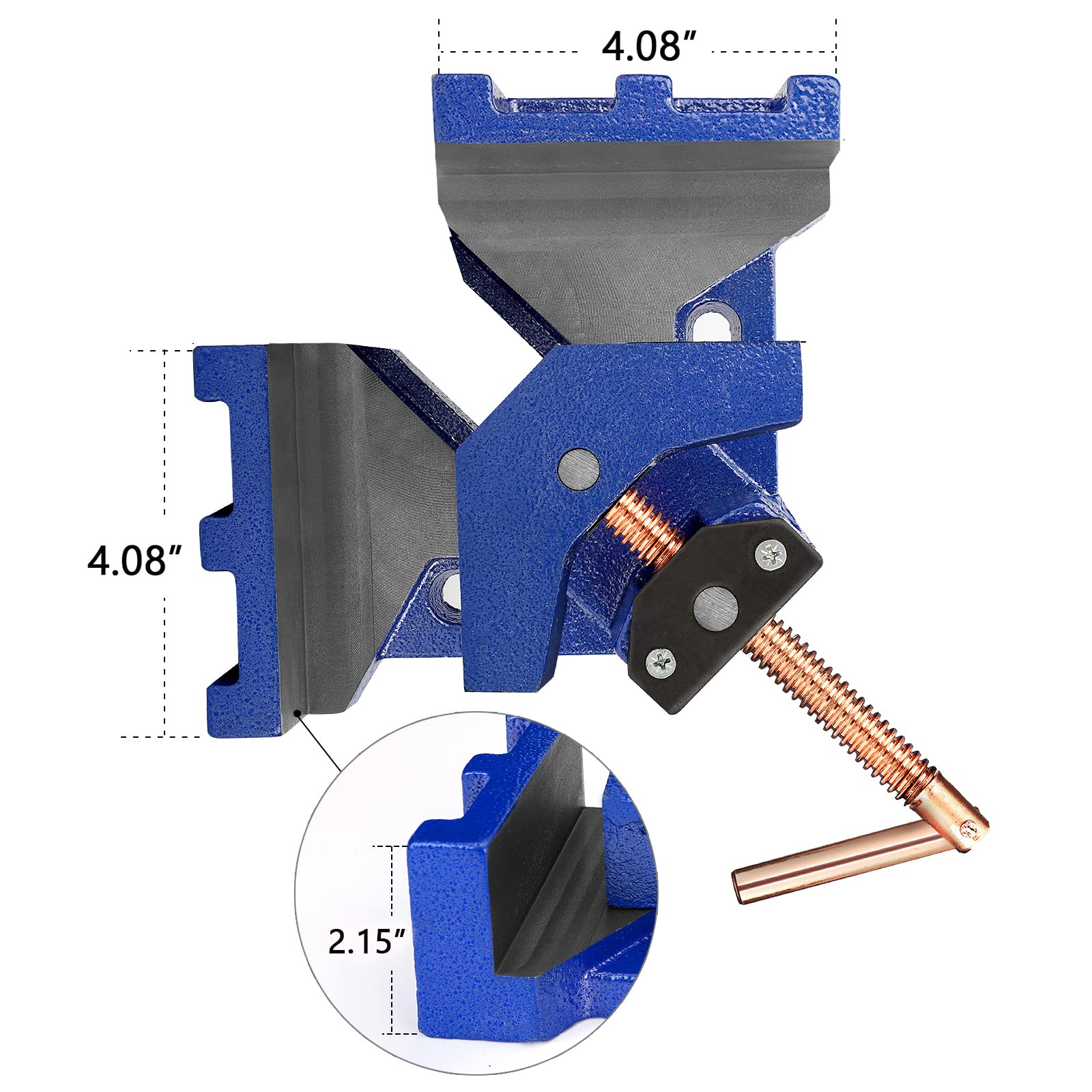 BETOOLL Heavy Duty Cast Iron Welding Angle Clamp - 90 Degree Right Angle Clamp for Metalworking, Woodworking, and DIY Projects - Perfect for Welding, Fabrication, and Carpentry