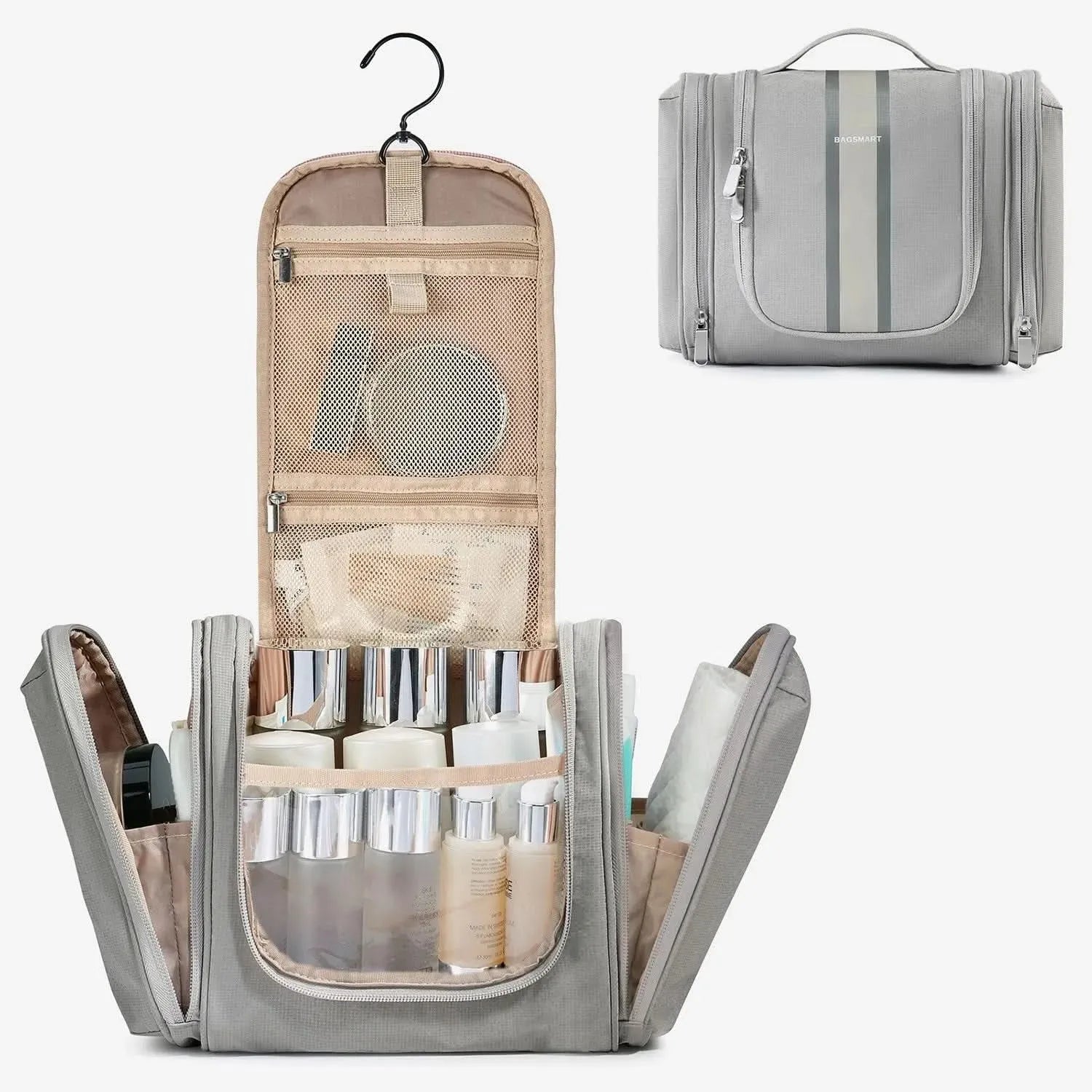 Premium Atlas Travel Hanging Toiletry Bag - Waterproof Cosmetic Organizer for Men & Women - Perfect for Camping, Gym, Business Trips & Air Travel