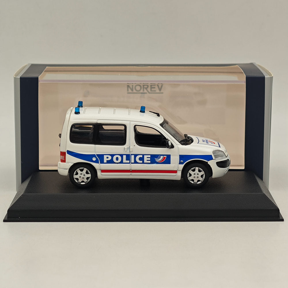 1/43 Scale Norev CITROEN BERLINGO 2004 Paris River Police Diecast Model Car - White - Collectible Miniature Vehicle for Display & Gift Giving