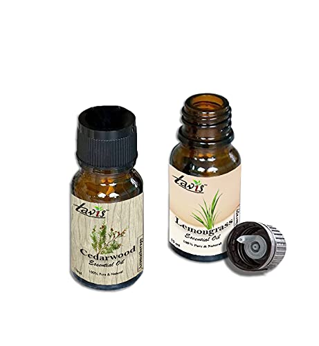 Pure Tavis Lemongrass Essential Oil & Cedarwood Essential Oil for Aromatherapy, Diffusers, Massage & DIY Skincare