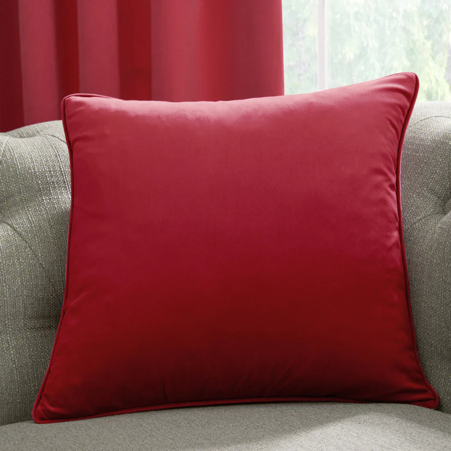 Laurence Llewelyn Bowen Montrose Cushion in Claret Red - Luxury Decorative Throw Pillow for Sofa, Bed & Home Decor