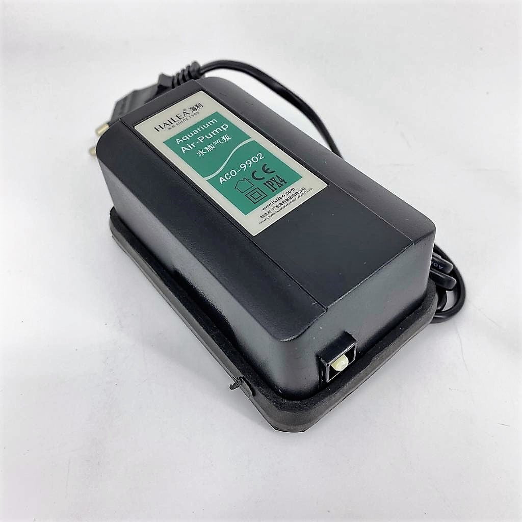 HAILEA ACO 9902 Single Outlet Aquarium Air Pump - Quiet Oxygen Pump for Fish Tanks, Hydroponics & Pond Aeration (Ideal for 20-100 Gallon Tanks)