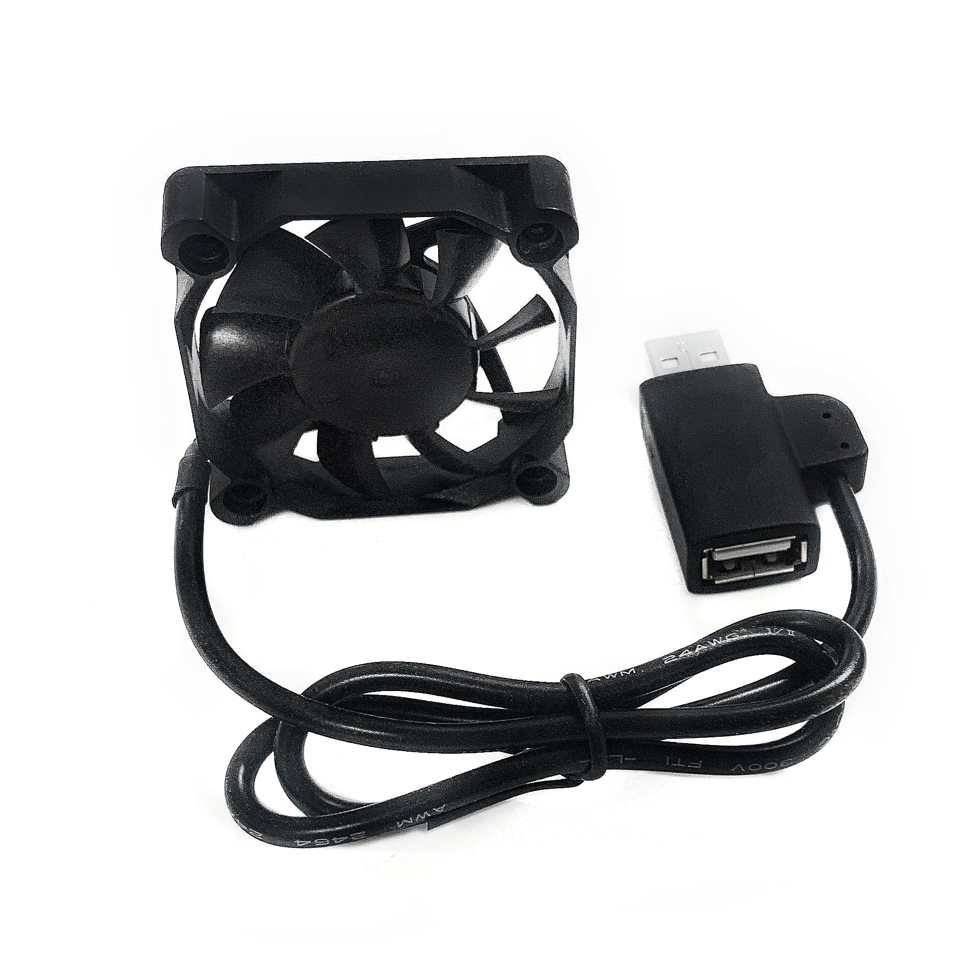 Coolerguys 50mm USB Fan - 50x50x10mm Small Cooling Fan with Black Grill - Perfect for PC Case, Electronics Cooling, and Home Office Use
