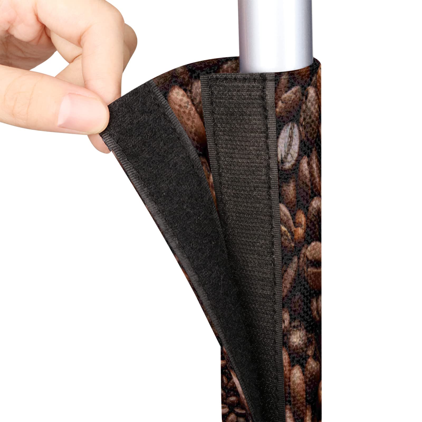 3D Coffee Bean Refrigerator Door Handle Covers Set of 2 - Washable Kitchen Appliance Handle Protectors for Fridge, Microwave, Dishwasher & Oven - Prevents Food Stains & Oil Marks - Perfect for Modern Kitchens & Home Decor