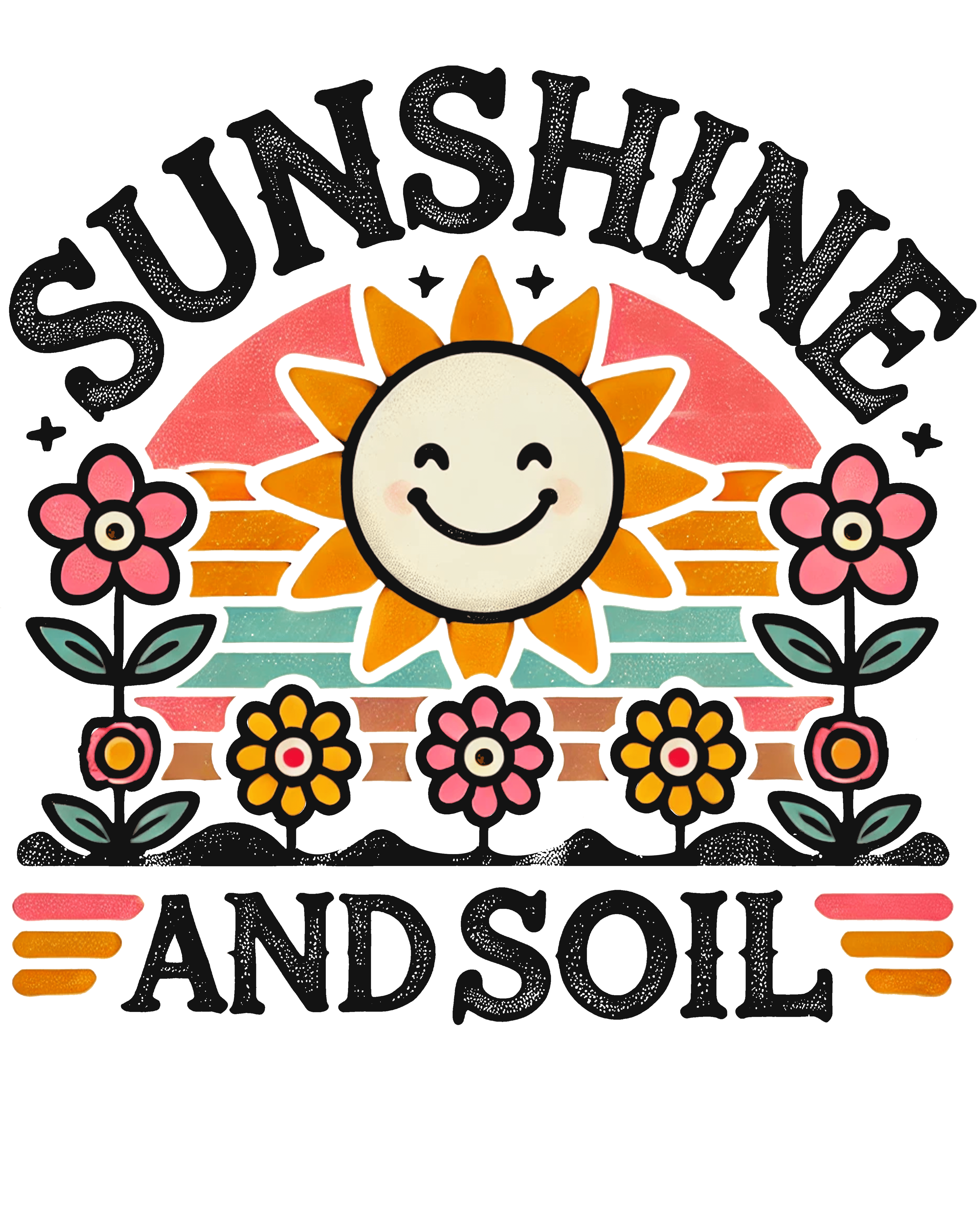 Sunshine and Soil Graphic T-Shirt - Comfortable Cotton Tee for Men & Women - Perfect for Outdoor Adventures, Gardening, and Casual Wear