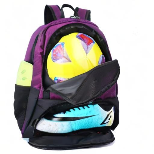 Youth Soccer Backpack - Lightweight Sports Gym Bag for Kids Ages 6+ | Perfect for Soccer, Basketball, Volleyball & Football | Great for School, Training & Travel