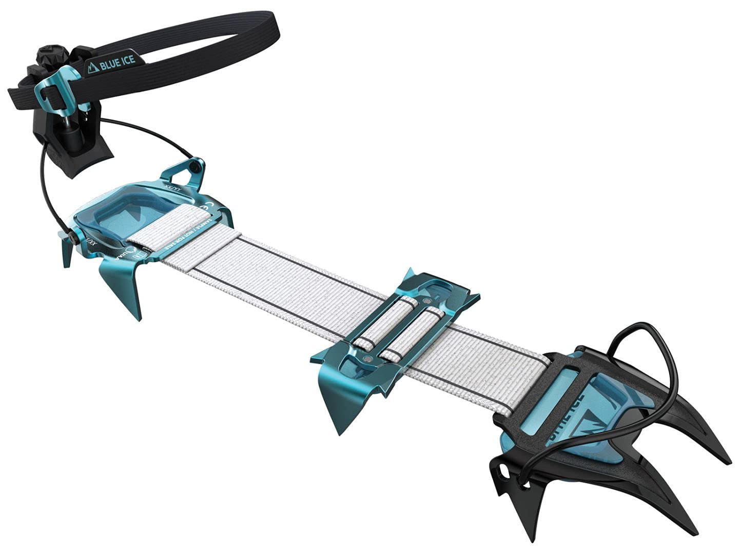 Blue Ice Harfang Crampons - Lightweight Aluminum Mountaineering Climbing Spikes for Ice & Snow - Perfect for Alpine Climbing, Glacier Trekking & Winter Hiking