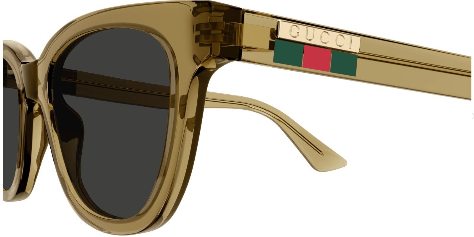 Gucci GG1116S 004 Brown/Grey Rectangular Polarized Sunglasses for Men - UV Protection, Luxury Fashion Eyewear for Driving, Beach & Outdoor Activities