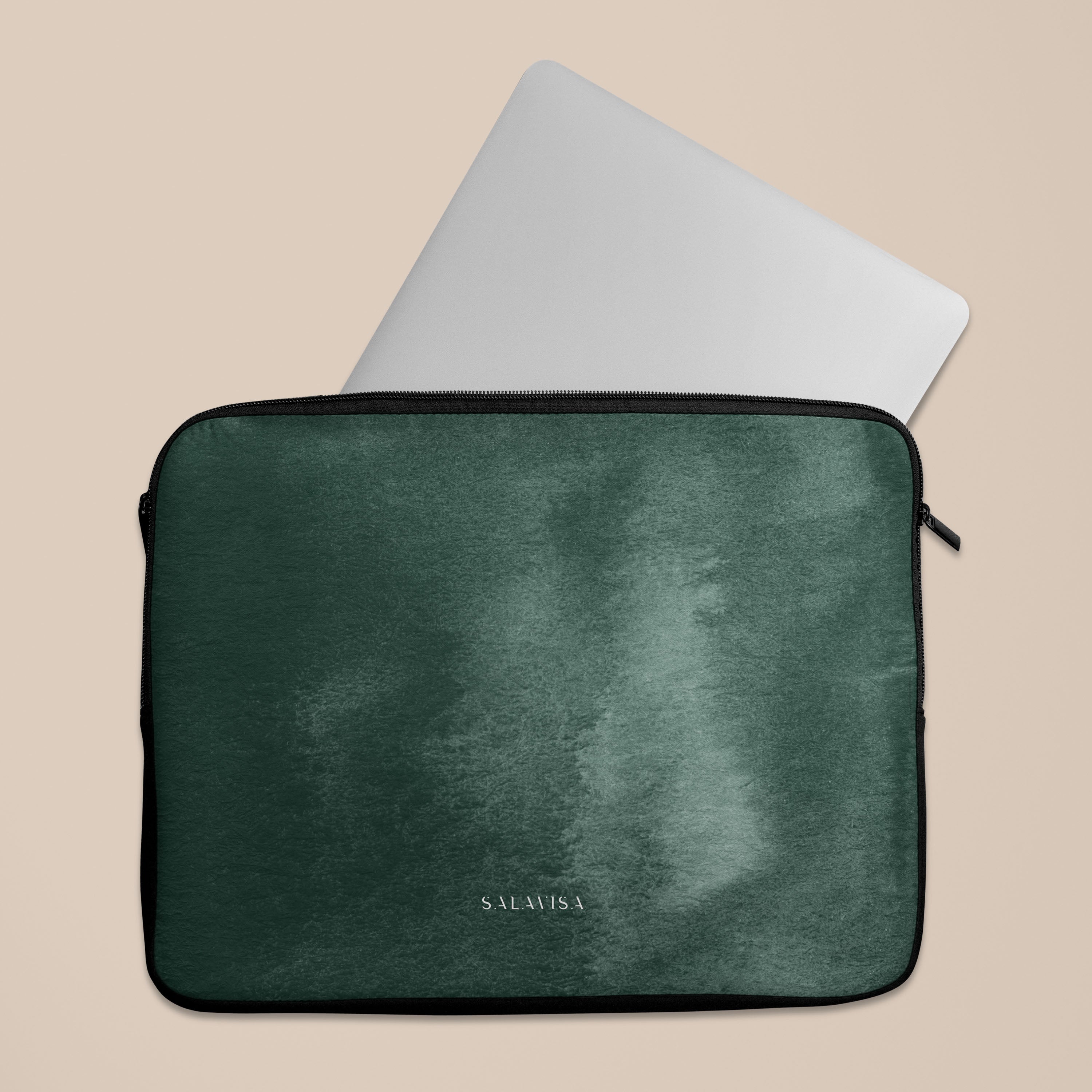 Premium Forest Green Laptop Sleeve - Waterproof & Shockproof 13-15 Inch Laptop Case for MacBook, Dell, HP - Perfect for Office, Travel & School Accessories
