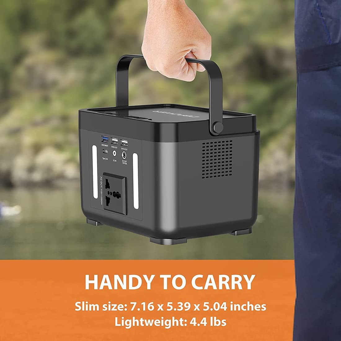 DBPOWER PW0001 178Wh/250W Portable Power Station with AC Outlet - Backup Battery for Camping, Emergencies & Outdoor Adventures