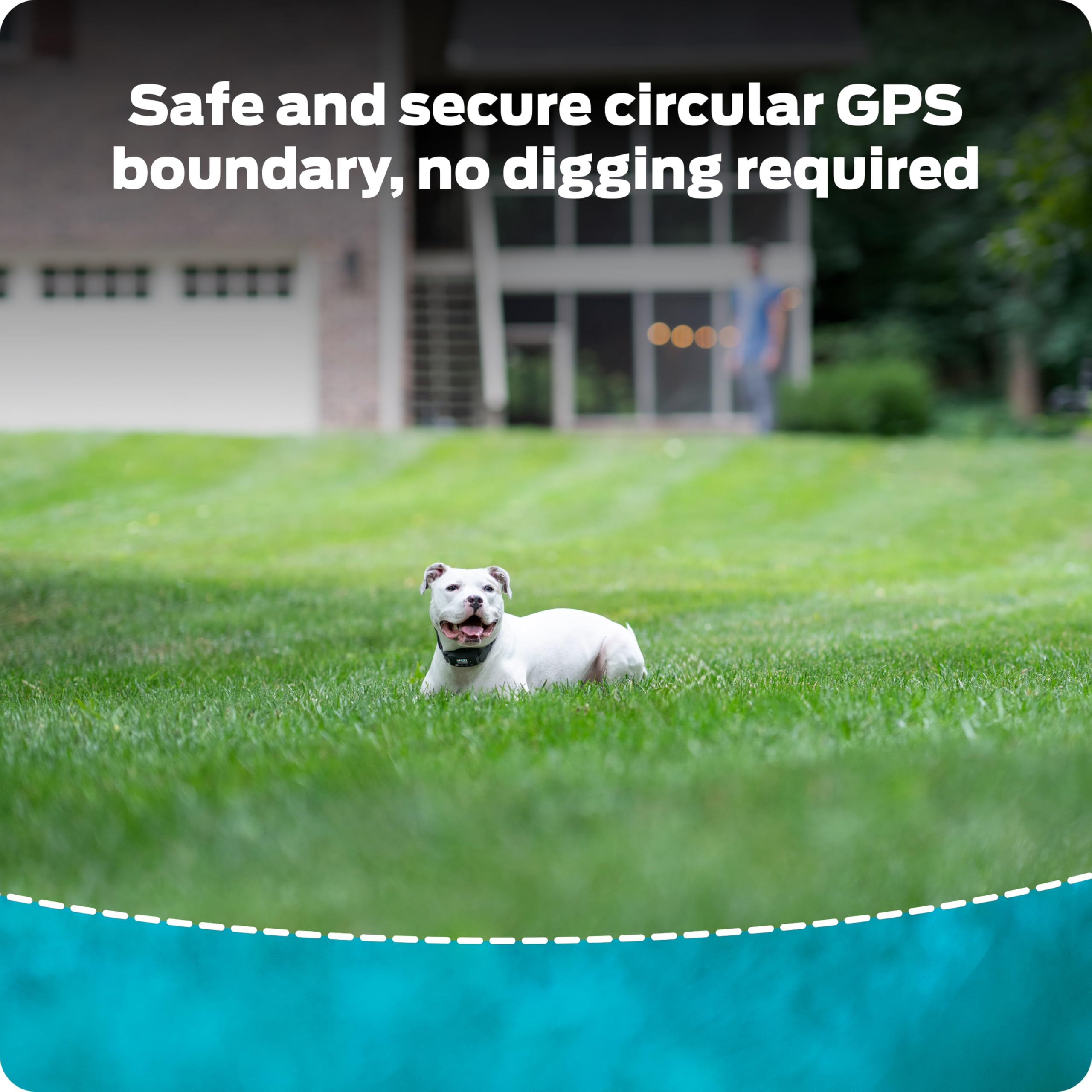 GPS Dog Fence Collar - Wireless Pet Containment System with Tone, Vibration & Static Correction - Waterproof & Rechargeable with 24H Battery Life - No Subscription Needed - Perfect for Backyard, Farm & Outdoor Dog Training